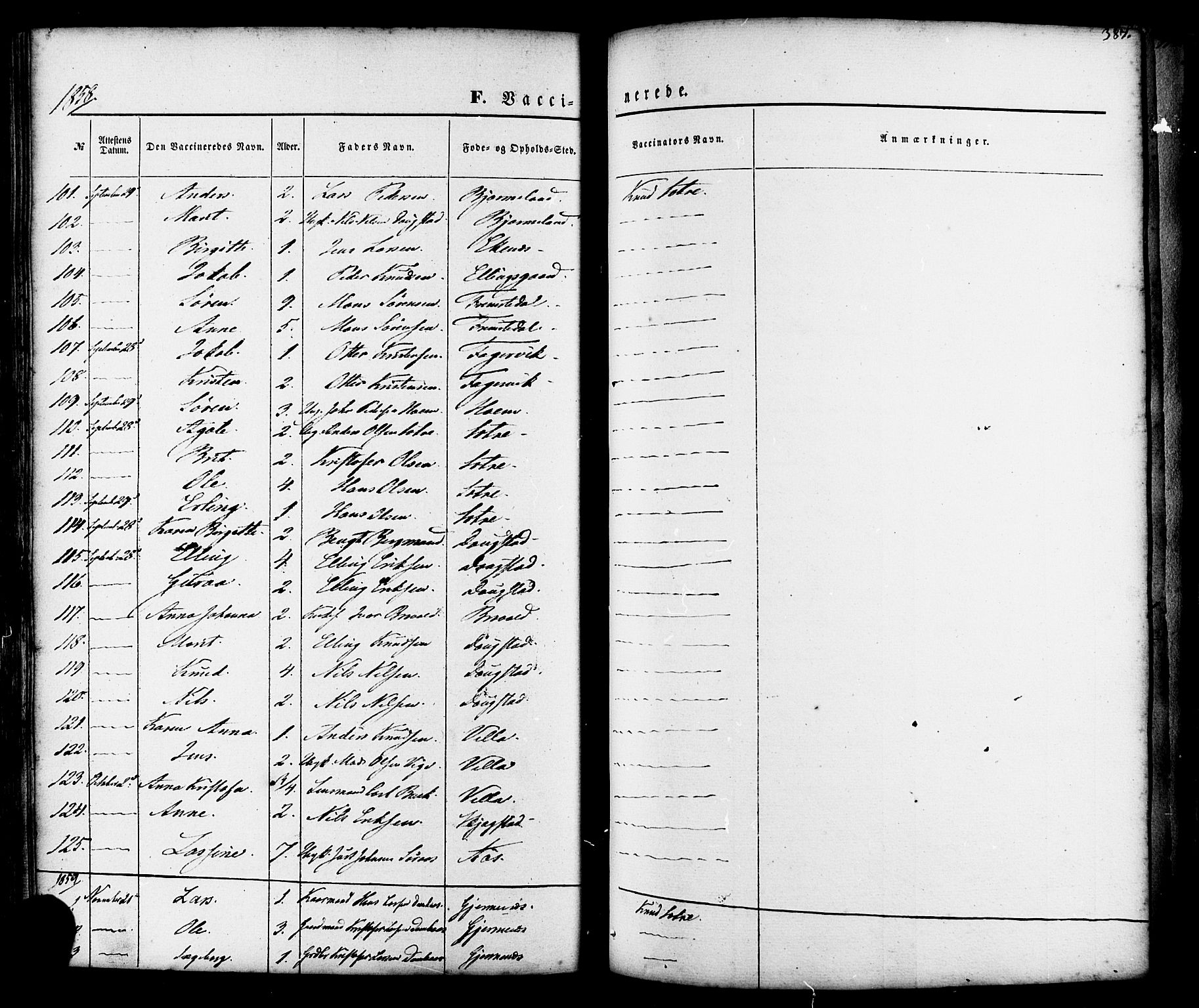 Ministerialprotokoller, klokkerbøker og fødselsregistre - Møre og Romsdal, AV/SAT-A-1454/539/L0529: Ministerialbok nr. 539A02, 1848-1872, s. 387