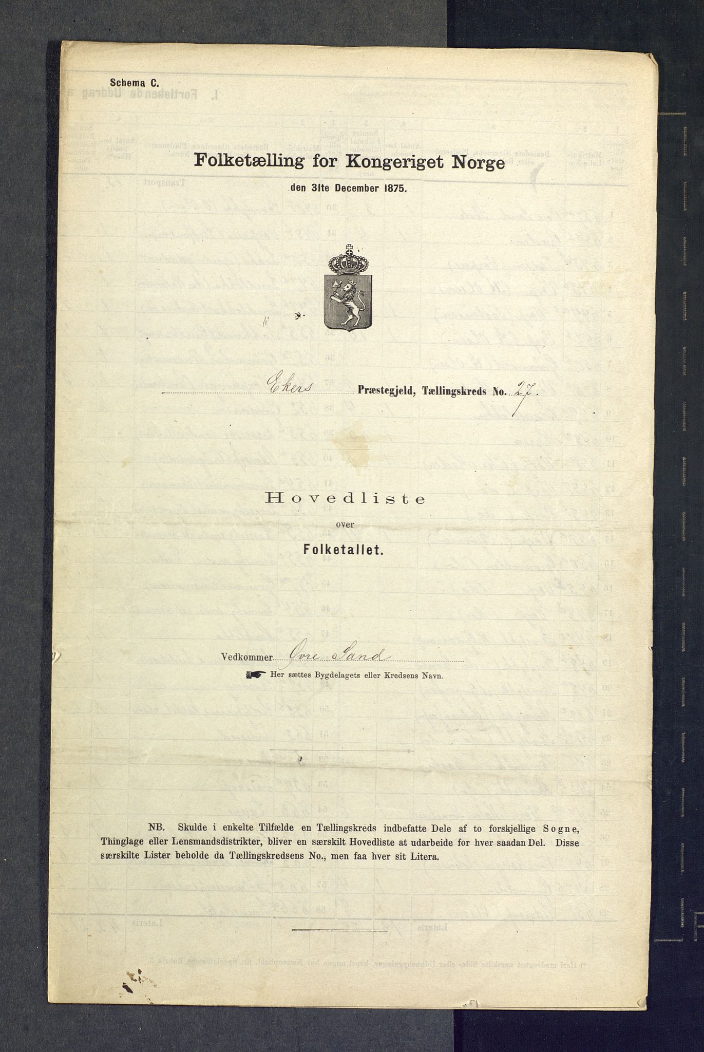SAKO, Folketelling 1875 for 0624P Eiker prestegjeld, 1875, s. 146
