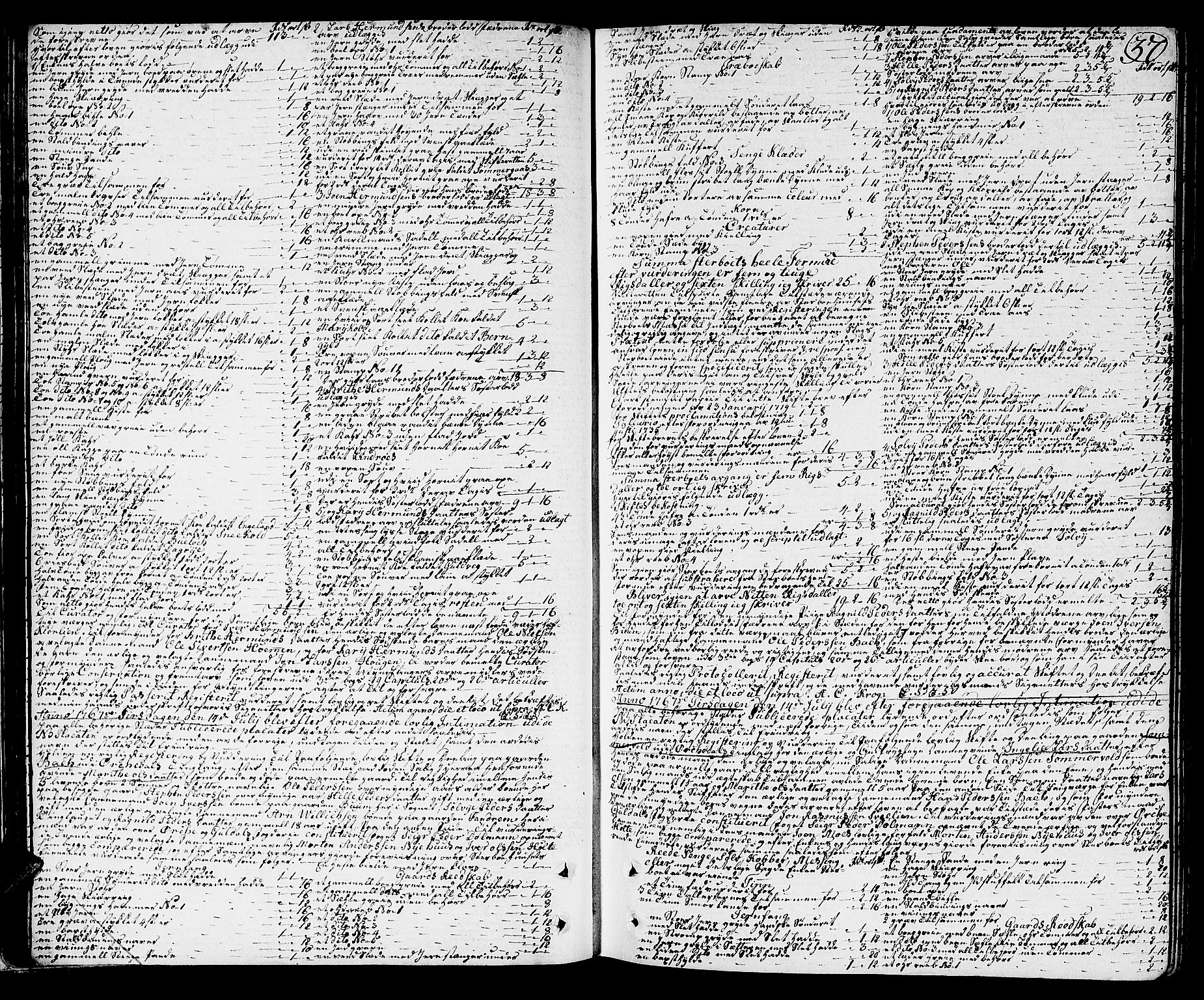 Orkdal sorenskriveri, SAT/A-4169/1/3/3Aa/L0007: Skifteprotokoller, 1767-1782, s. 36b-37a