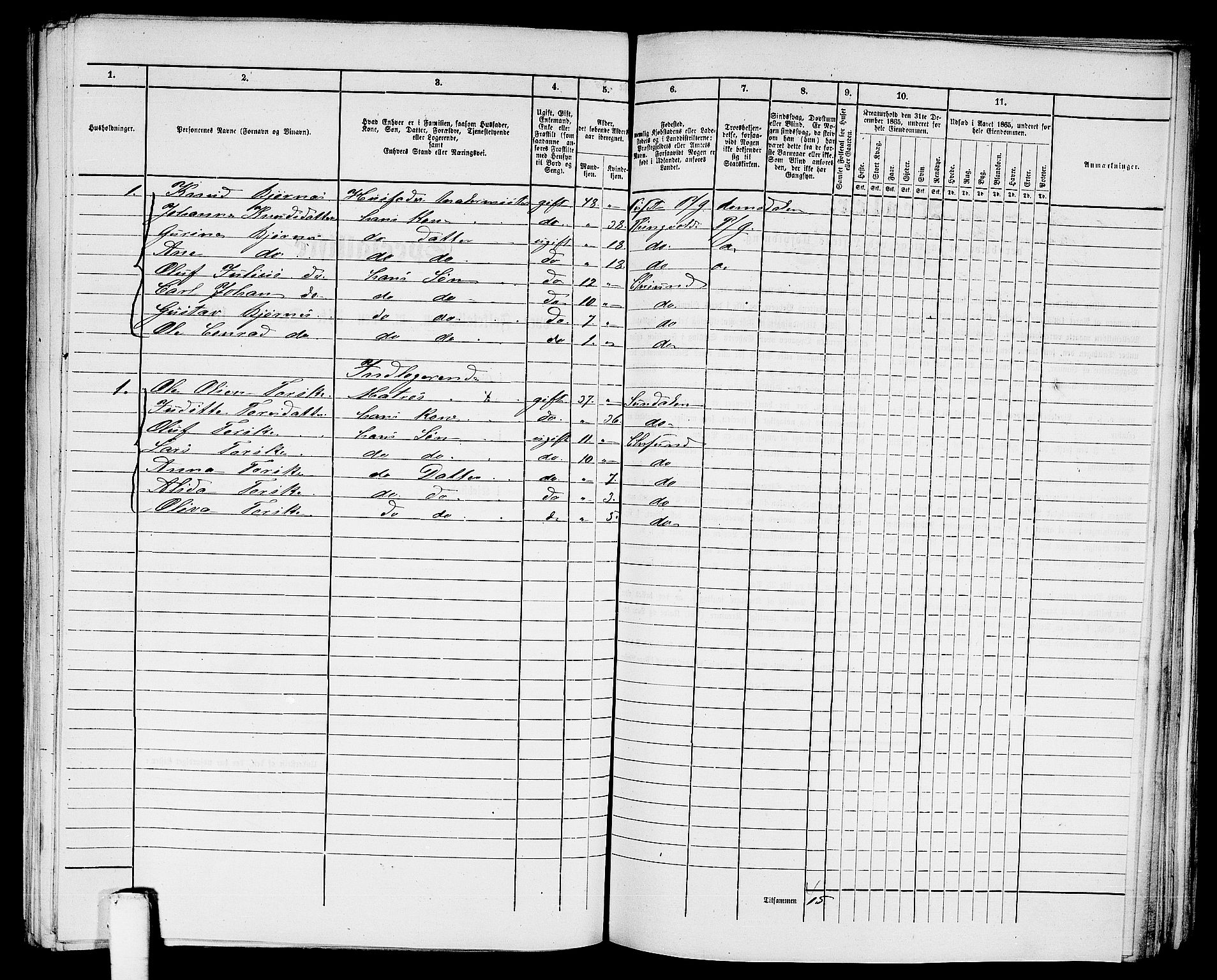 RA, Folketelling 1865 for 1503B Kristiansund prestegjeld, Kristiansund kjøpstad, 1865, s. 840