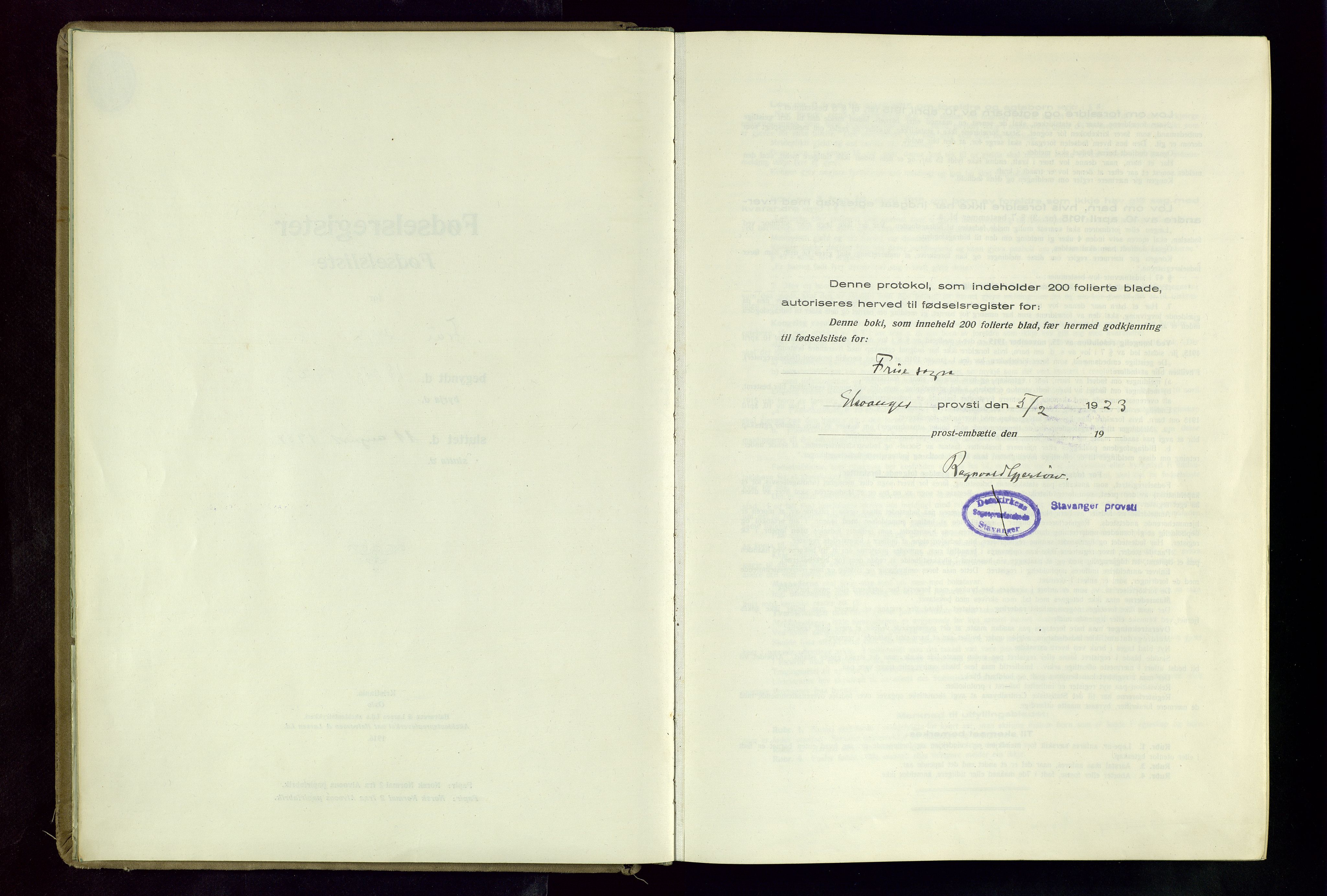 Hetland sokneprestkontor, SAST/A-101826/70/704BA/L0004: Fødselsregister nr. 4, 1923-1937
