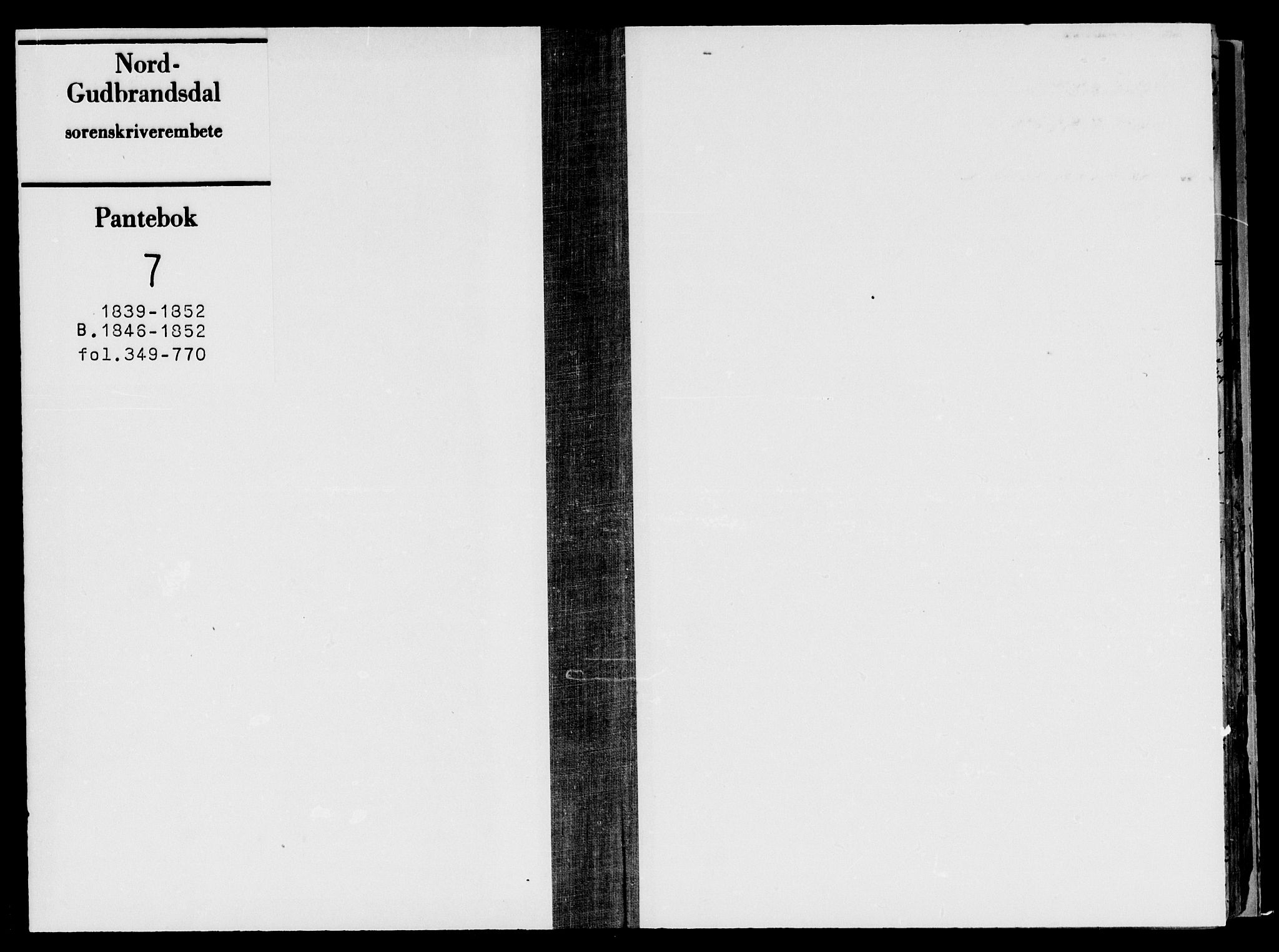 Nord-Gudbrandsdal tingrett, SAH/TING-002/H/Hb/Hba/L0007B: Pantebok nr. 7b, 1846-1852