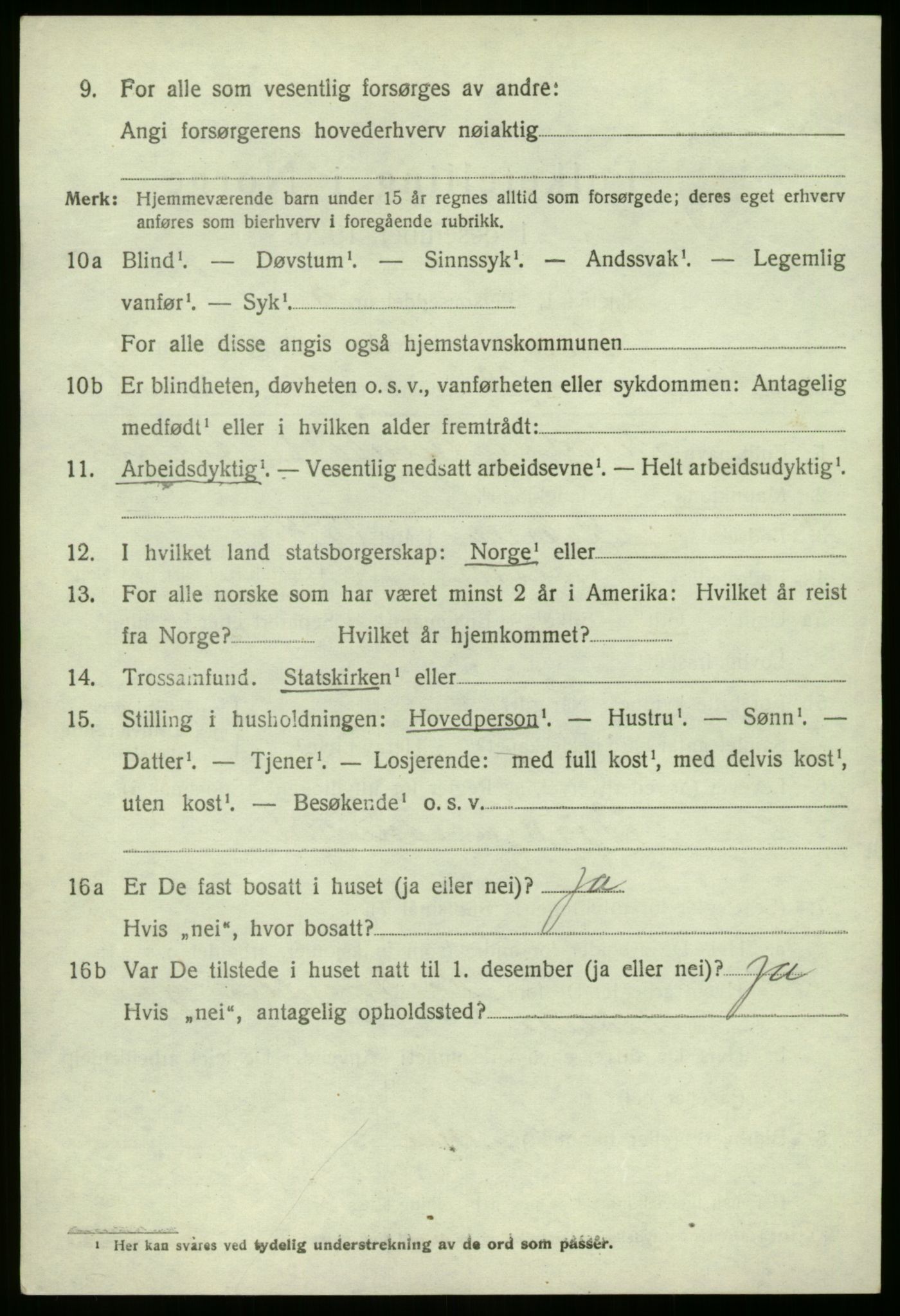 SAB, Folketelling 1920 for 1431 Jølster herred, 1920, s. 3999