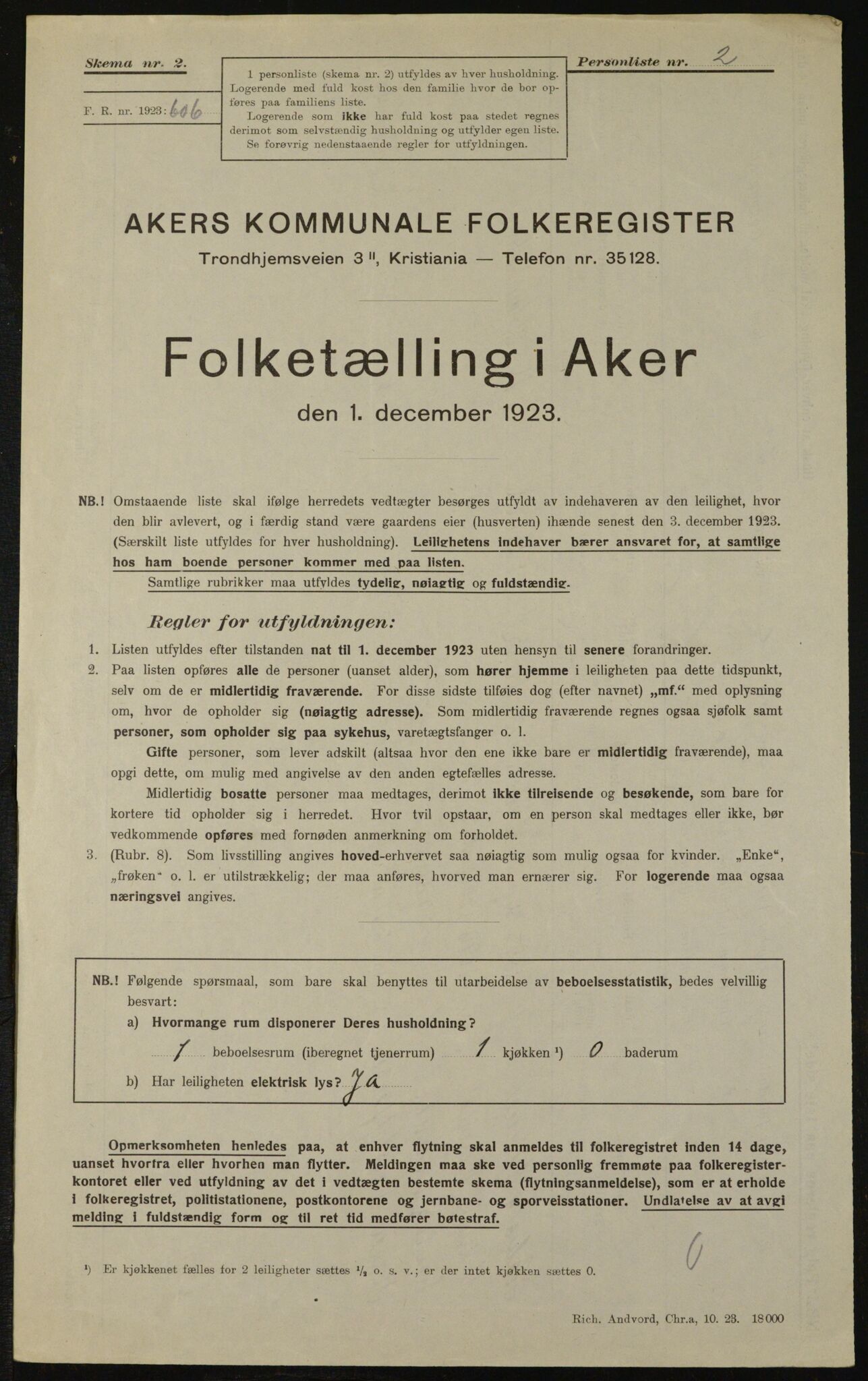 , Kommunal folketelling 1.12.1923 for Aker, 1923, s. 11218