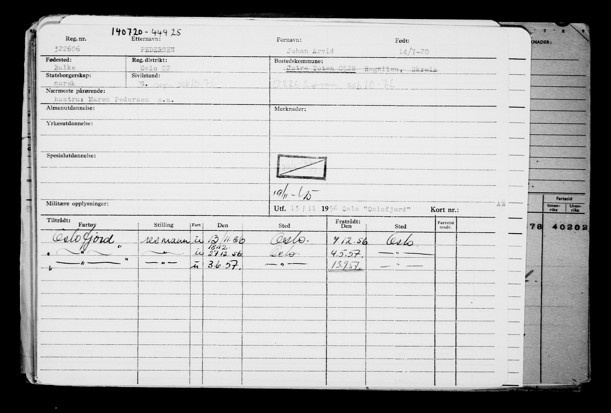 Direktoratet for sjømenn, AV/RA-S-3545/G/Gb/L0183: Hovedkort, 1920, s. 379