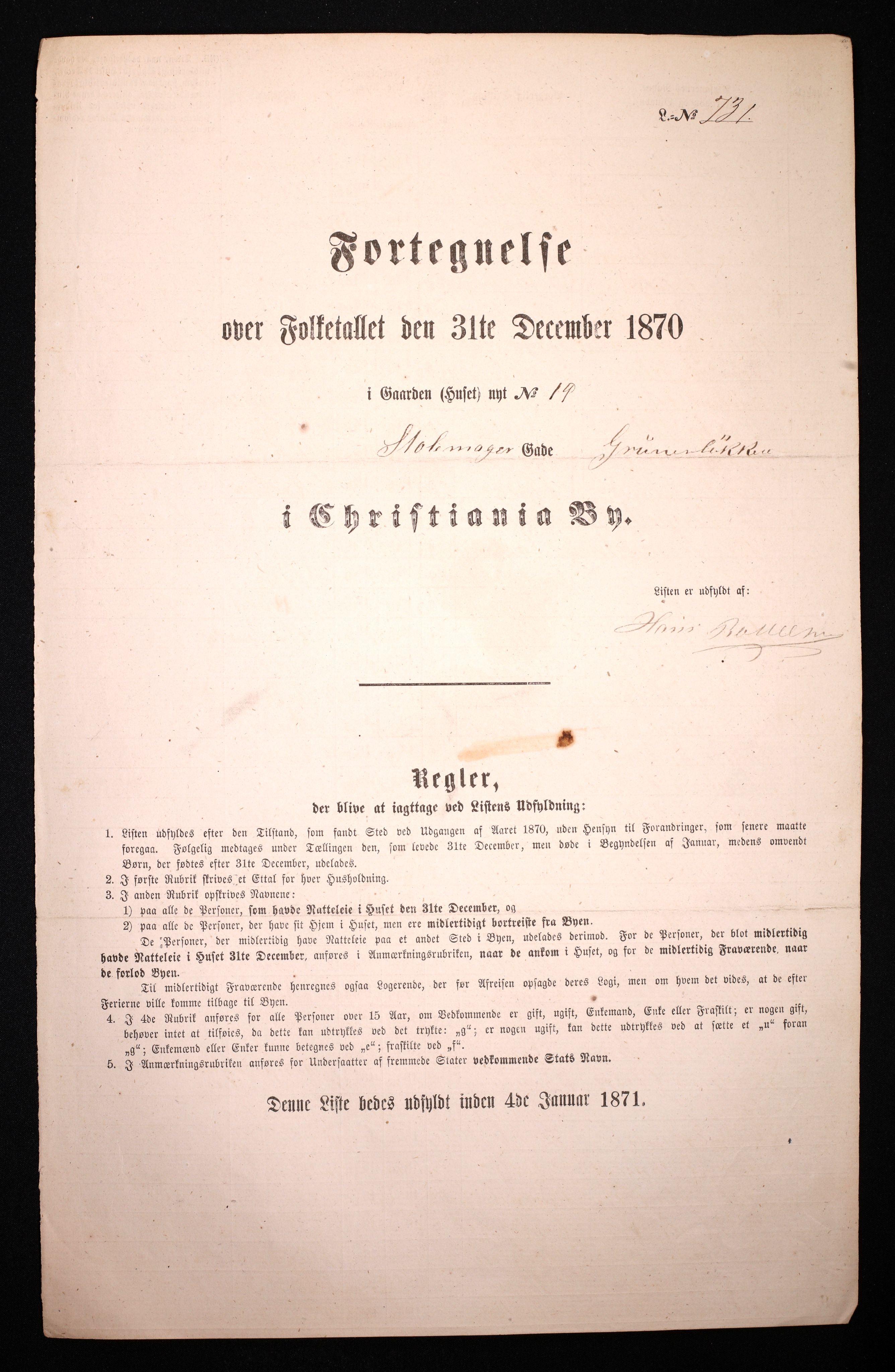 RA, Folketelling 1870 for 0301 Kristiania kjøpstad, 1870, s. 3656