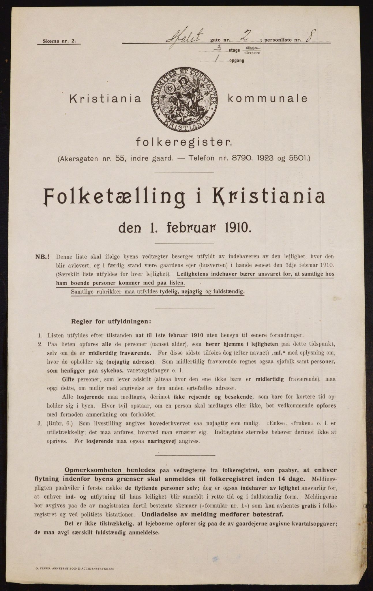 OBA, Kommunal folketelling 1.2.1910 for Kristiania, 1910, s. 40141