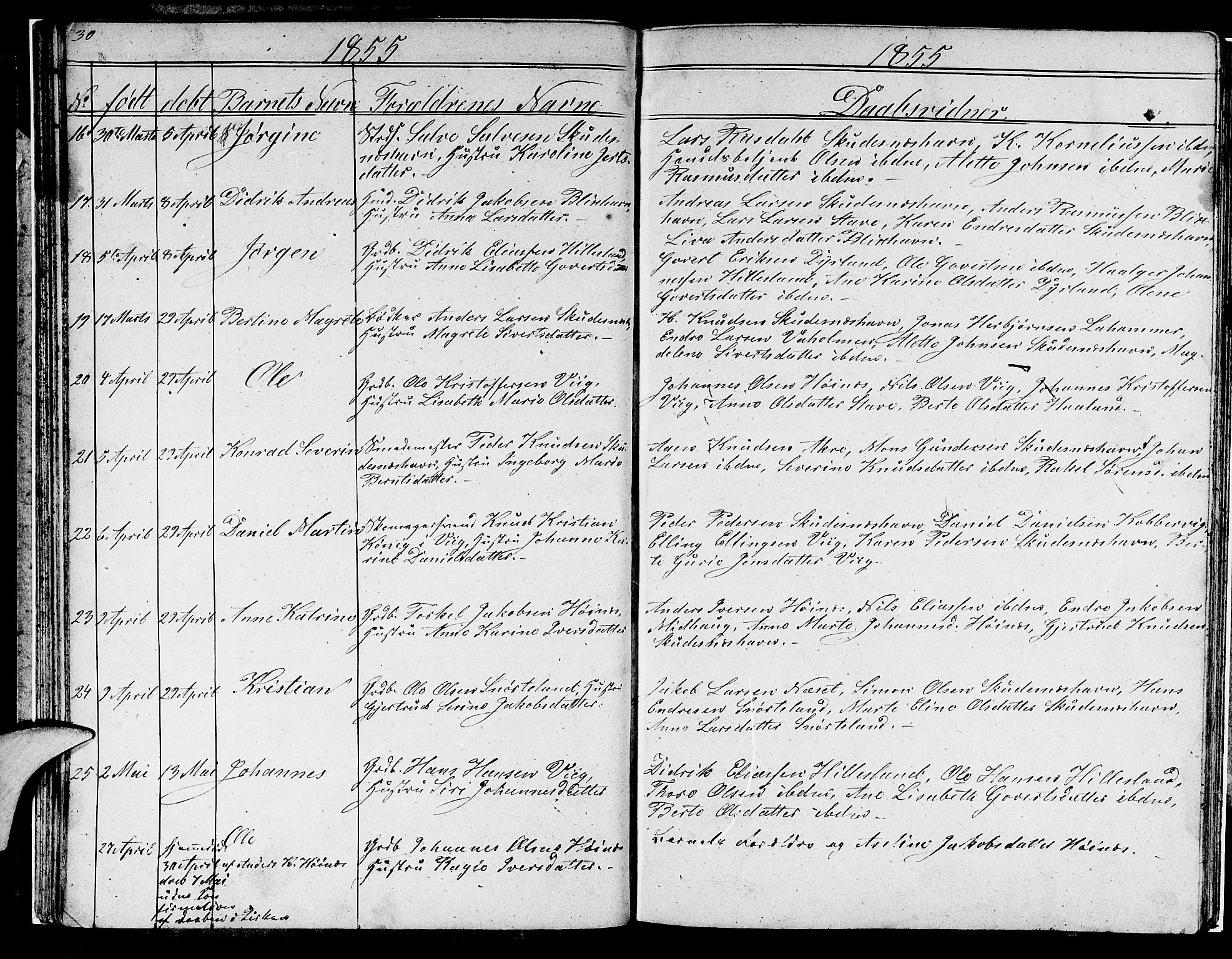 Skudenes sokneprestkontor, AV/SAST-A -101849/H/Ha/Hab/L0001: Klokkerbok nr. B 1, 1848-1864, s. 30