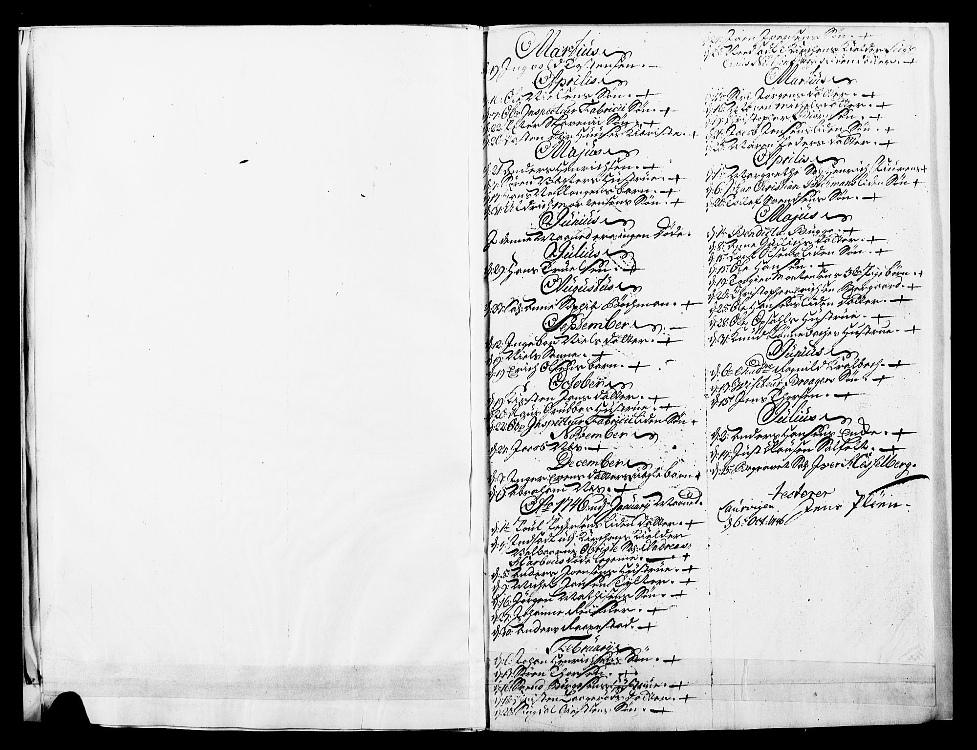 Larvik kirkebøker, SAKO/A-352/F/Fa/L0000: Ministerialbok nr. I 0, 1696-1746