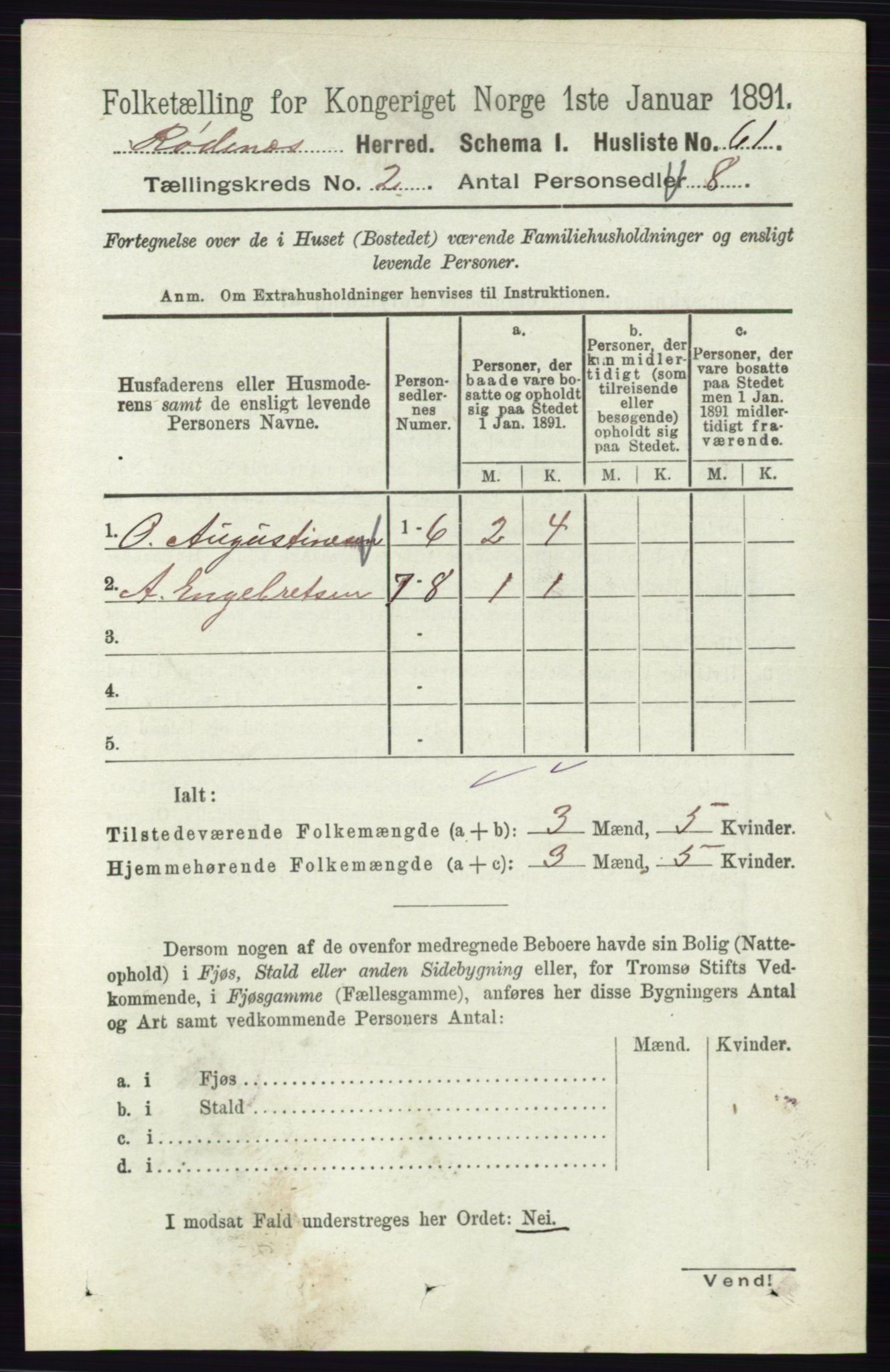 RA, Folketelling 1891 for 0120 Rødenes herred, 1891, s. 716