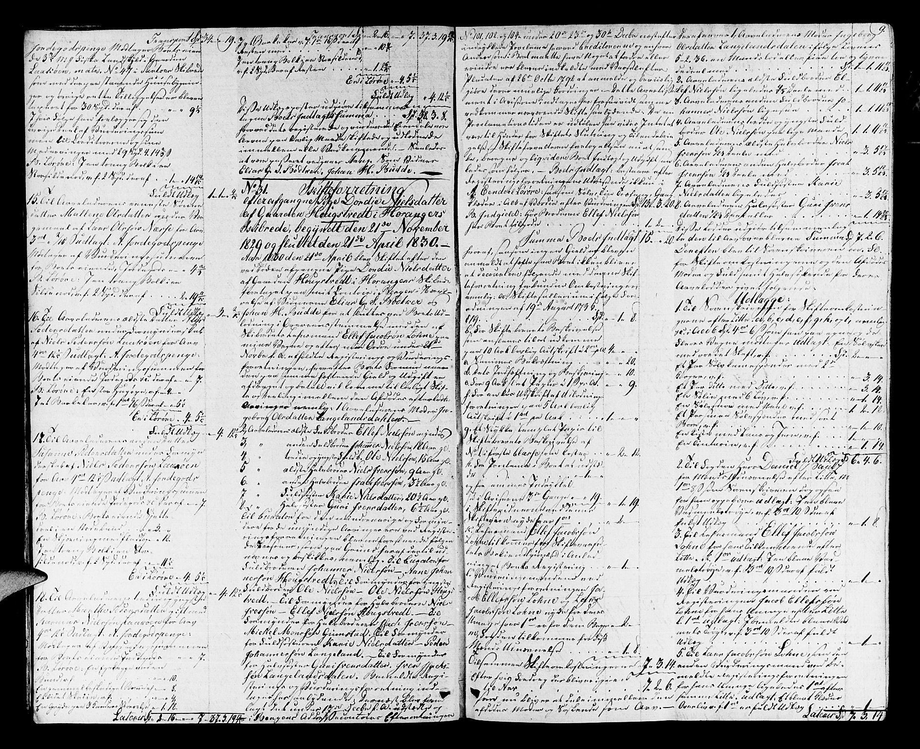 Nordhordland sorenskrivar, AV/SAB-A-2901/1/H/Ha/L0018: Skifteprotokollar Nordhordland , 1830-1833, s. 8b-9a