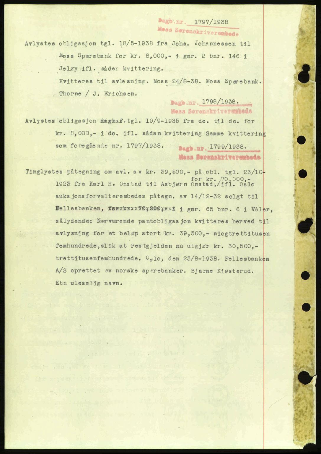 Moss sorenskriveri, SAO/A-10168: Pantebok nr. B6, 1938-1938, Dagboknr: 1797/1938