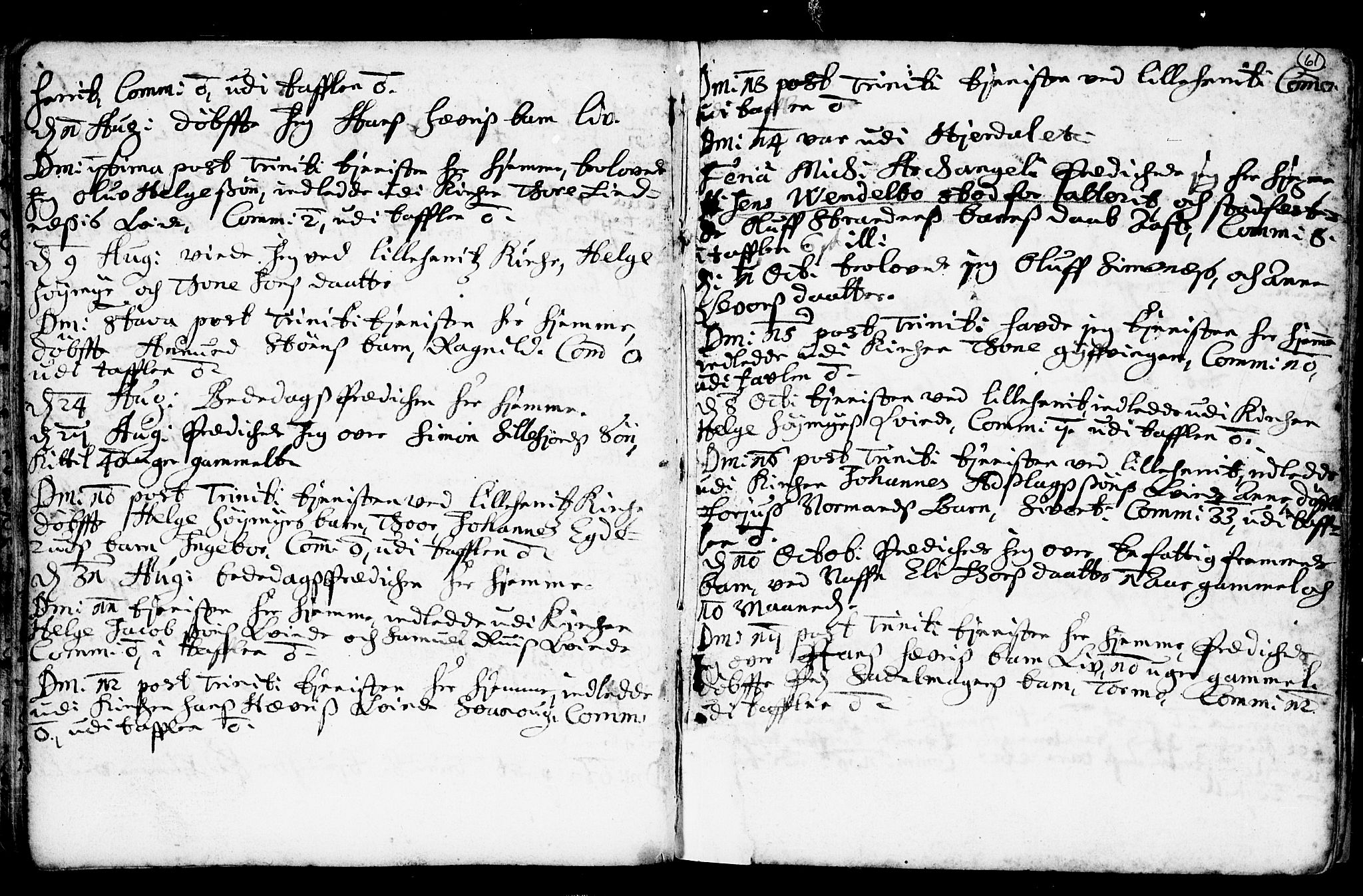 Heddal kirkebøker, SAKO/A-268/F/Fa/L0001: Ministerialbok nr. I 1, 1648-1699, s. 61