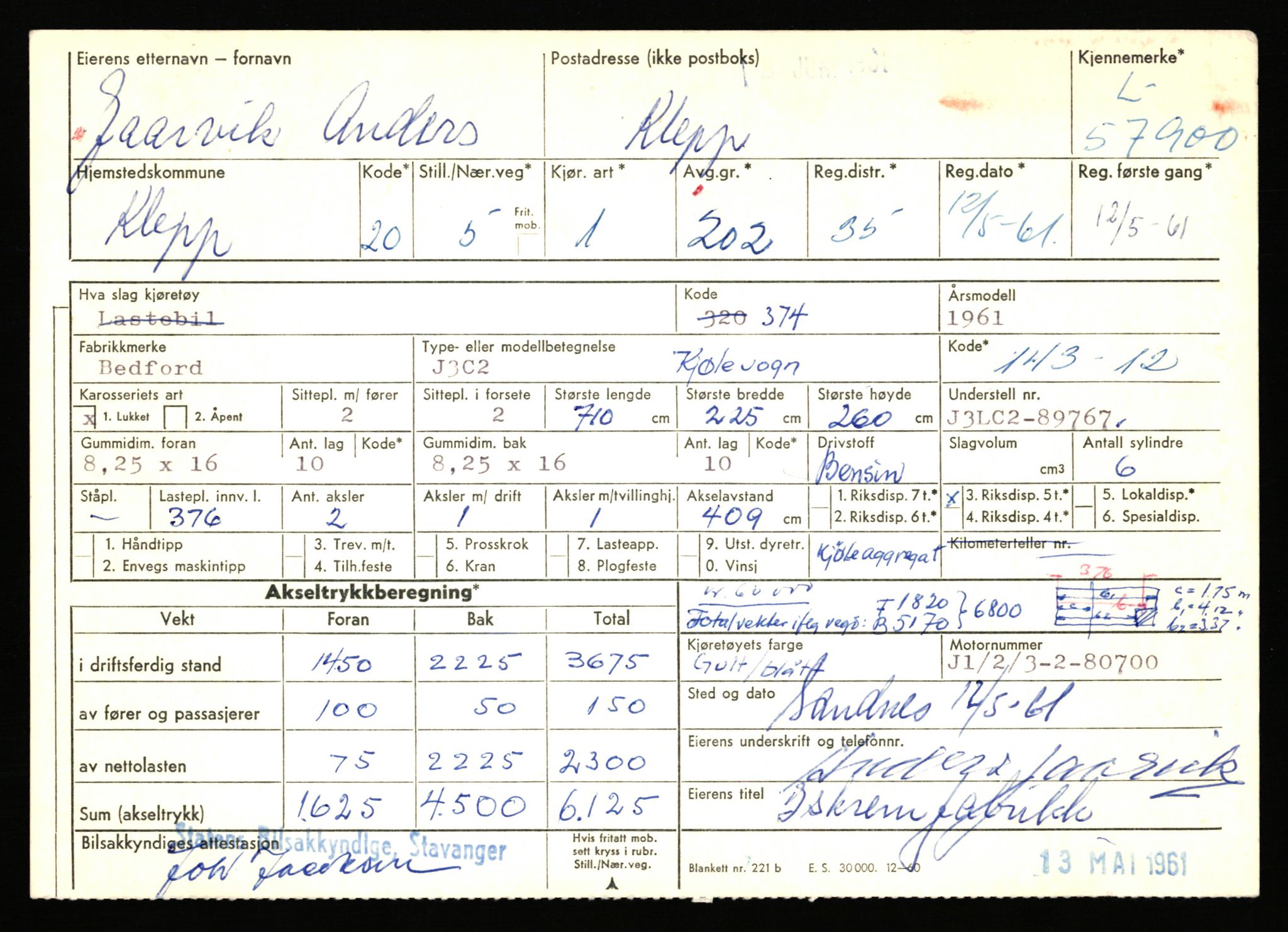 Stavanger trafikkstasjon, SAST/A-101942/0/F/L0057: L-57200 - L-57999, 1930-1971, s. 2135