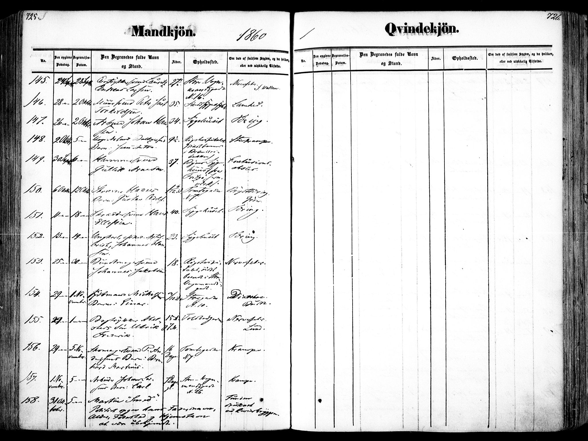 Oslo domkirke Kirkebøker, SAO/A-10752/F/Fa/L0025: Ministerialbok nr. 25, 1847-1867, s. 725-726