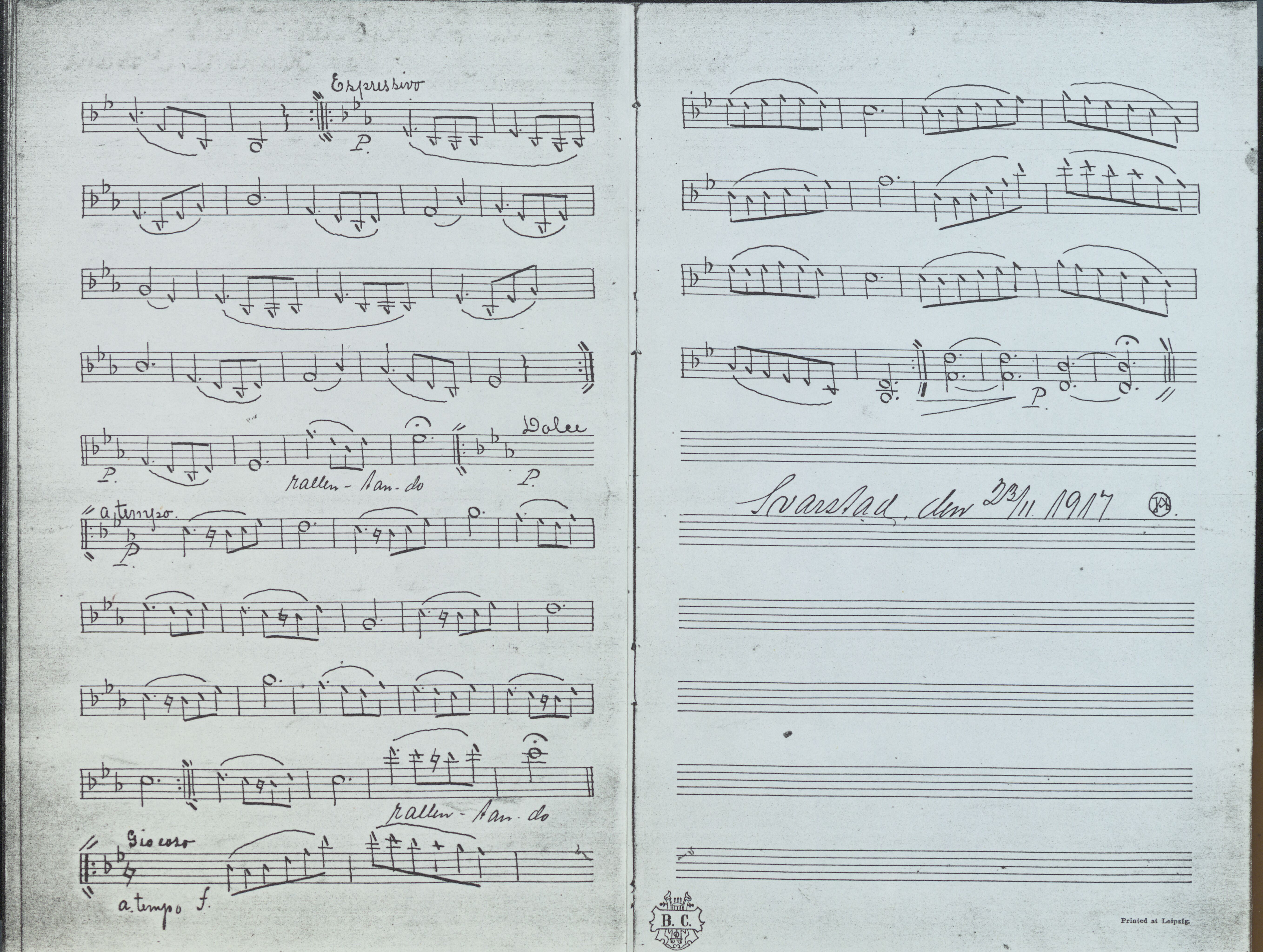 Sa 42 - Storgårds- og folkemusikk fra Klokkergården (Lardal bygdetun), VEMU/A-2514/F/L0001/0006: Originale håndskrevne, trykte og kopierte noter og notebøker, hefter, brev m.m. / Noter etter Hans Andreassen Opsahl, Lardal, 1820-1920