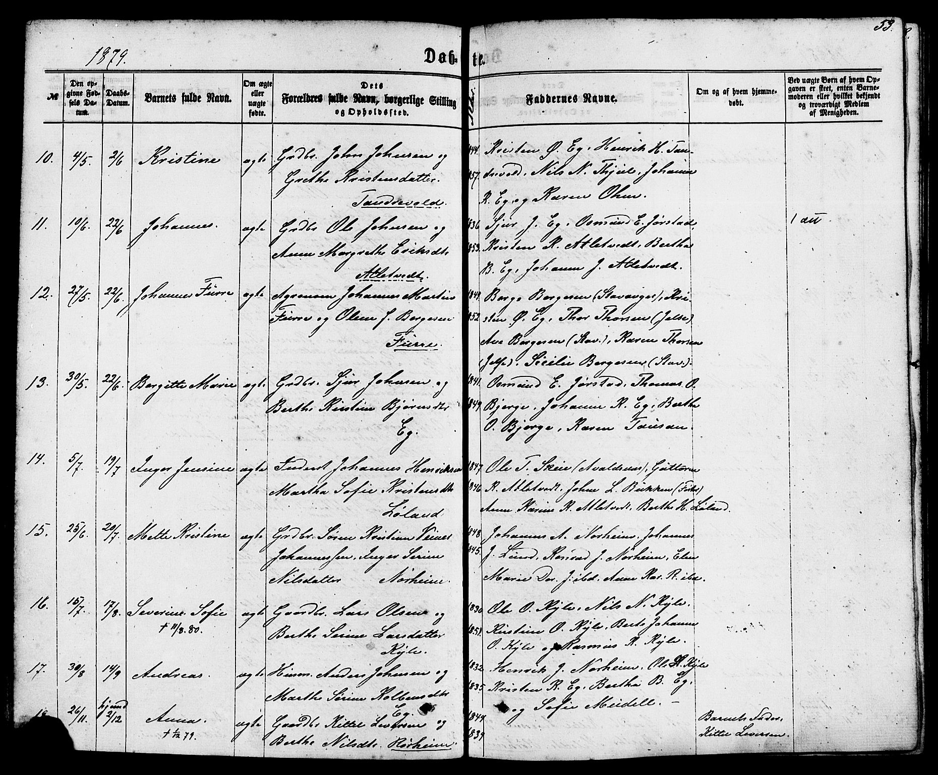 Nedstrand sokneprestkontor, AV/SAST-A-101841/01/IV: Ministerialbok nr. A 10, 1861-1887, s. 53