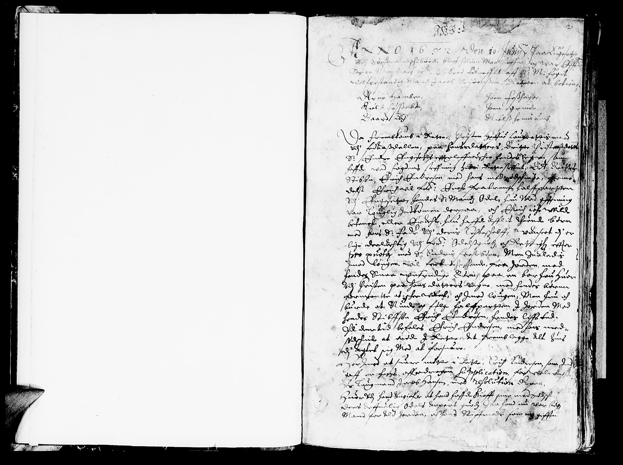 Ytre Sogn tingrett, AV/SAB-A-2601/1/F/Fa/L0001: Tingbok (justisprotokoll), 1652-1653, s. 1b-2a