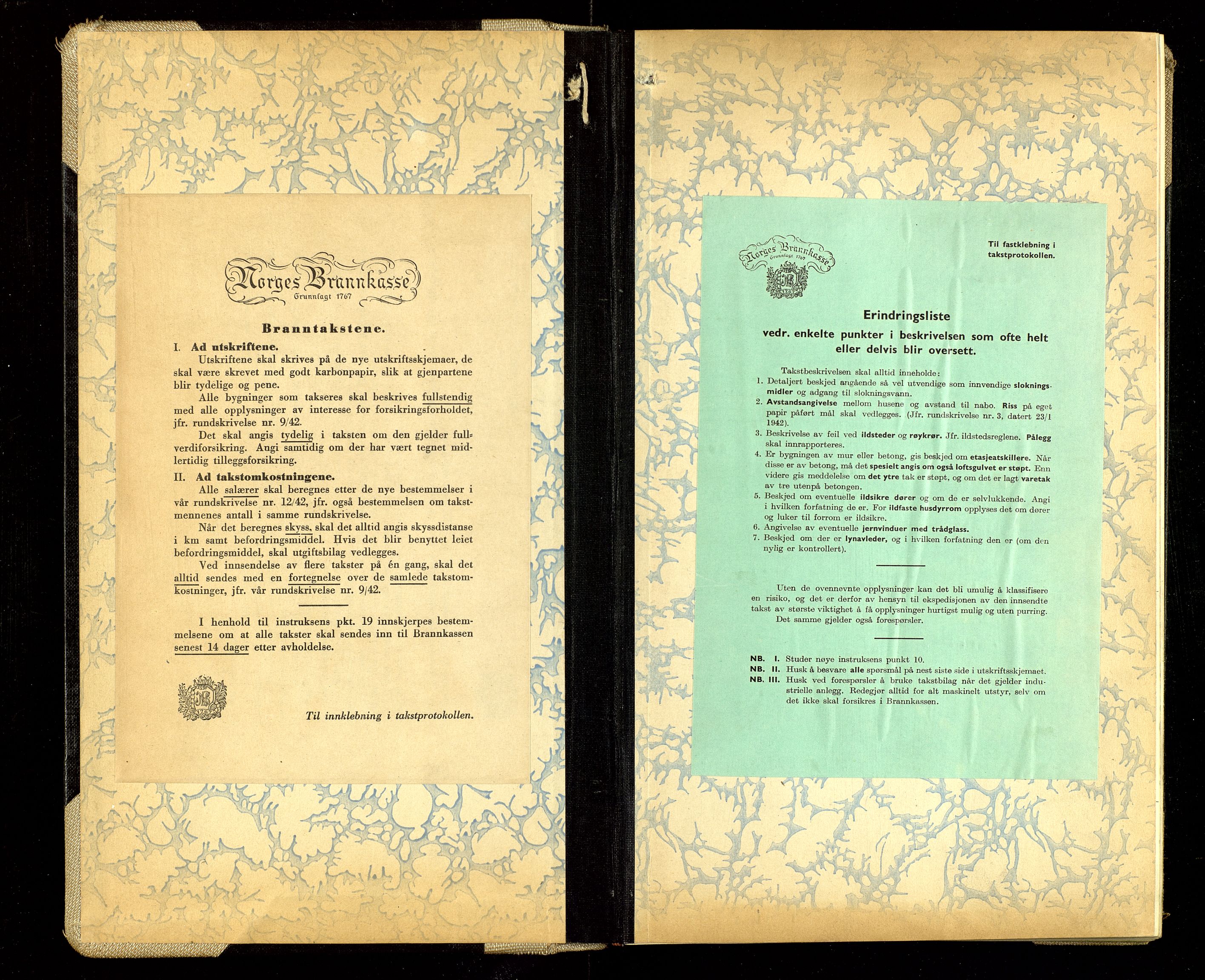 Norges Brannkasse, Brandbu, AV/SAH-NBRANB-051/F/L0002: Branntakstprotokoll, 1946-1958