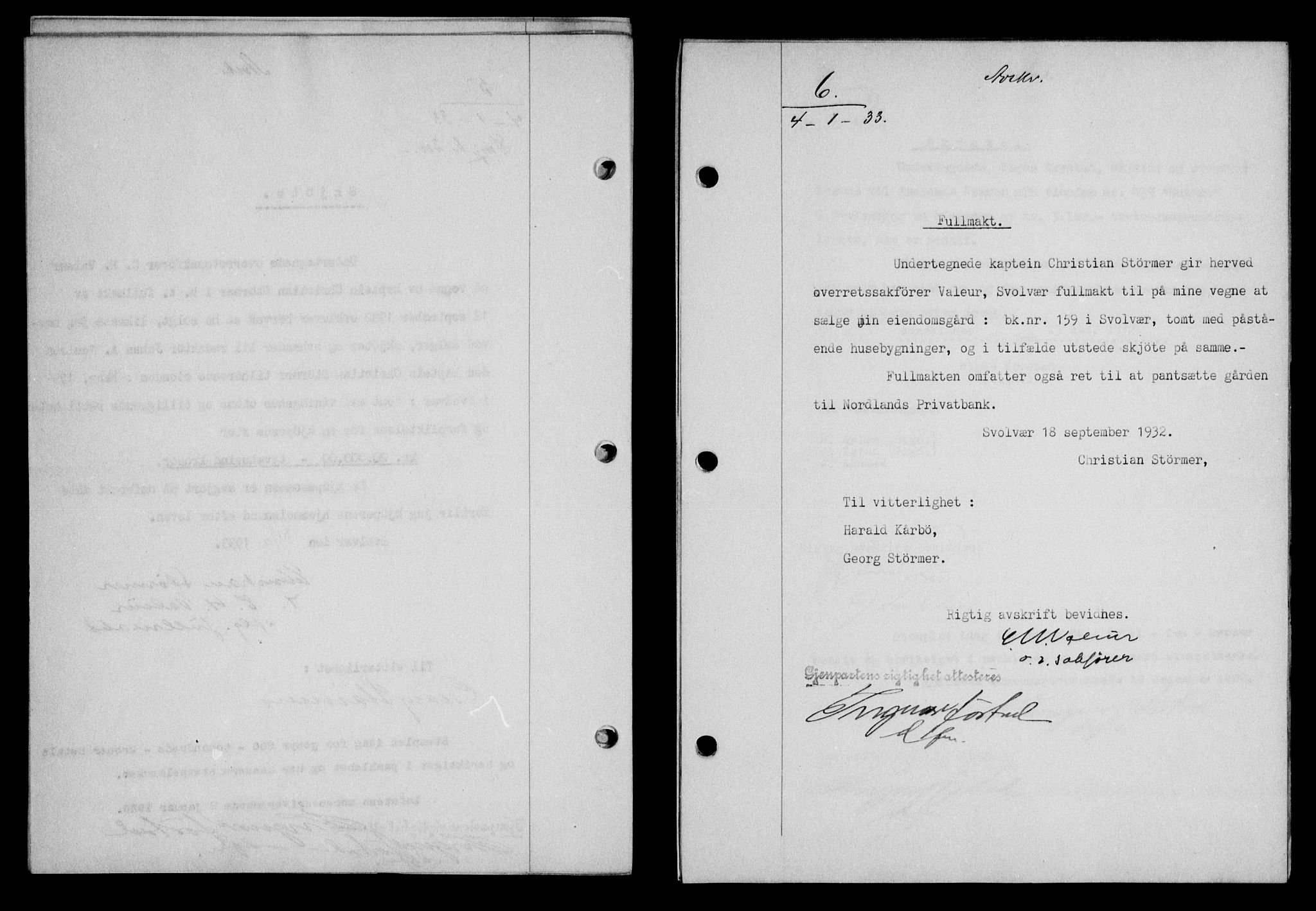 Lofoten sorenskriveri, AV/SAT-A-0017/1/2/2C/L0027b: Pantebok nr. 27b, 1933-1933, Tingl.dato: 04.01.1933