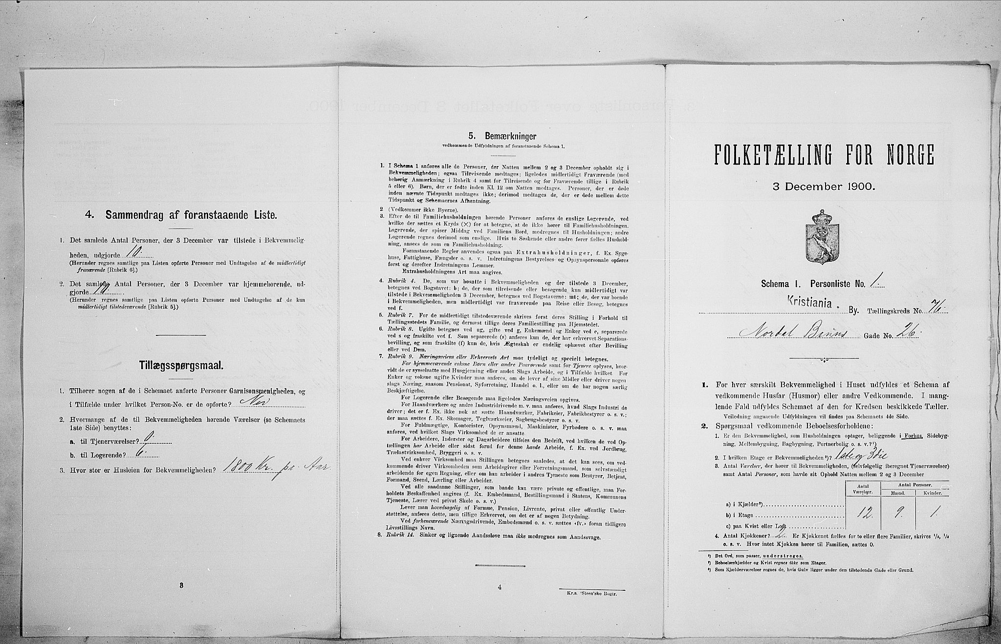 SAO, Folketelling 1900 for 0301 Kristiania kjøpstad, 1900, s. 64861