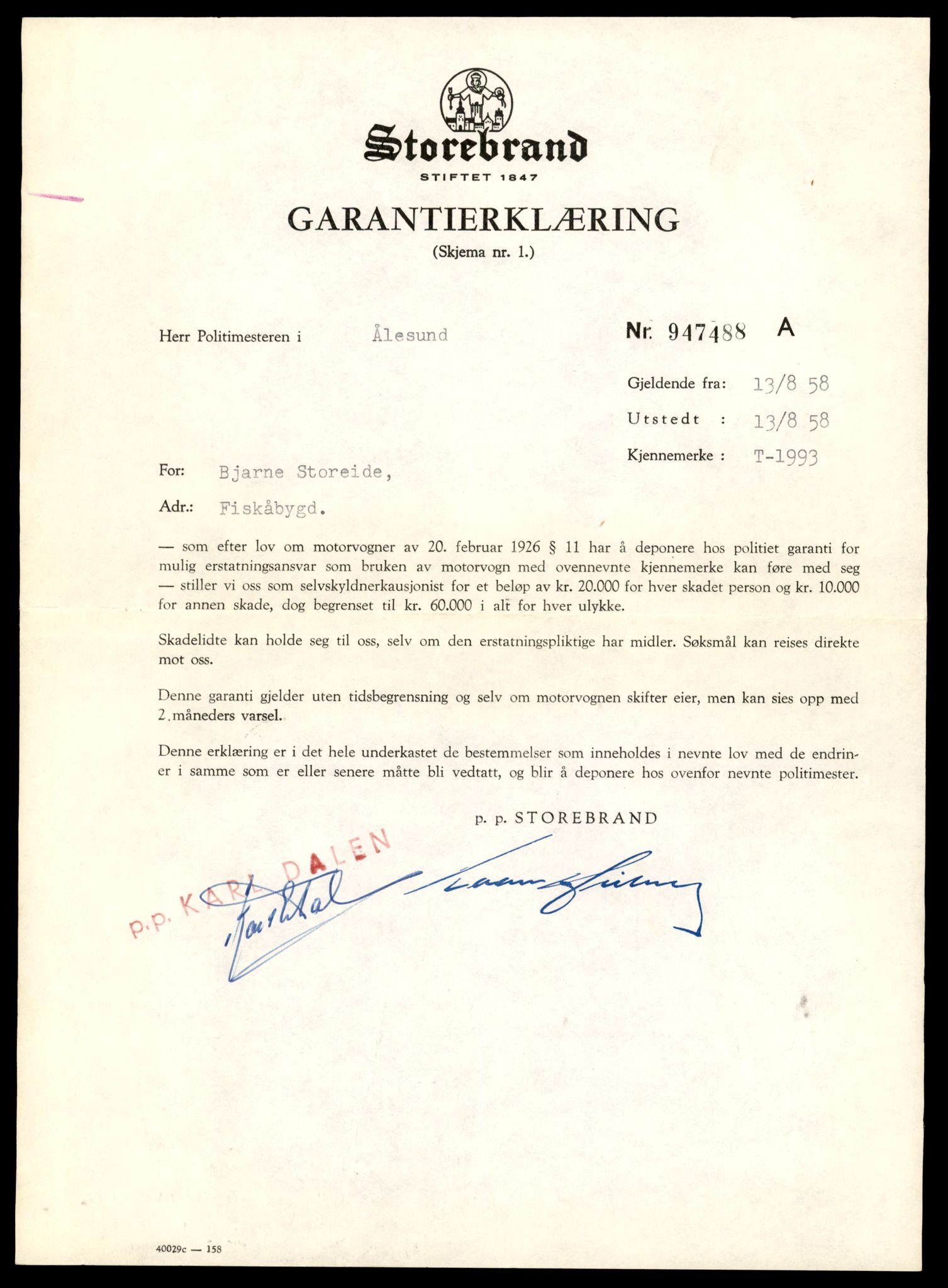 Møre og Romsdal vegkontor - Ålesund trafikkstasjon, AV/SAT-A-4099/F/Fe/L0017: Registreringskort for kjøretøy T 1985 - T 10090, 1927-1998, s. 265