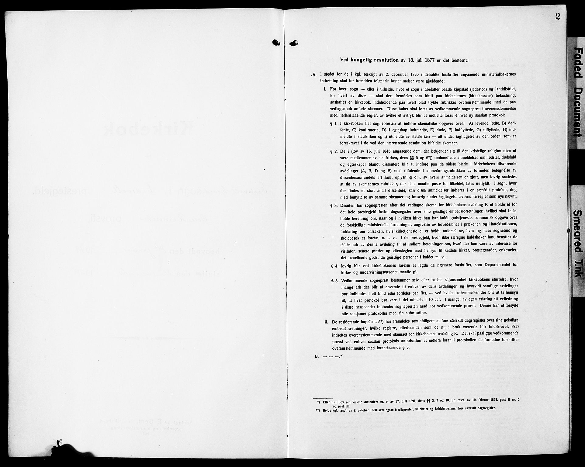 Eidsvoll prestekontor Kirkebøker, SAO/A-10888/G/Ga/L0010: Klokkerbok nr. I 10, 1919-1929, s. 2