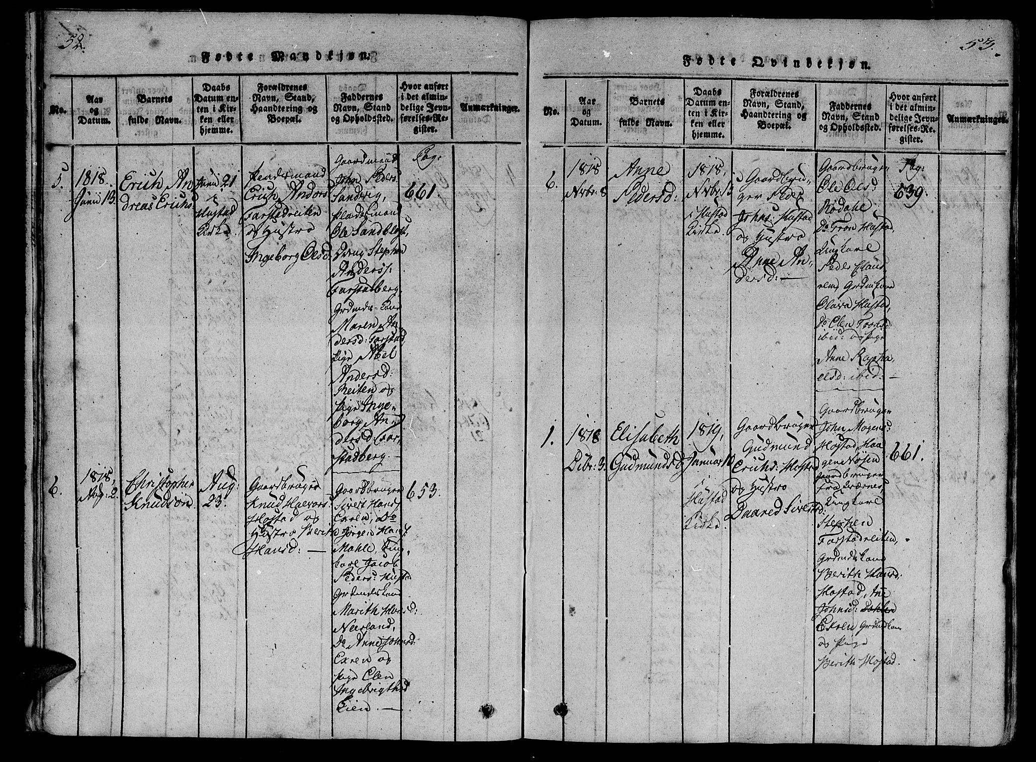 Ministerialprotokoller, klokkerbøker og fødselsregistre - Møre og Romsdal, AV/SAT-A-1454/566/L0764: Ministerialbok nr. 566A03 /2, 1817-1829, s. 52-53