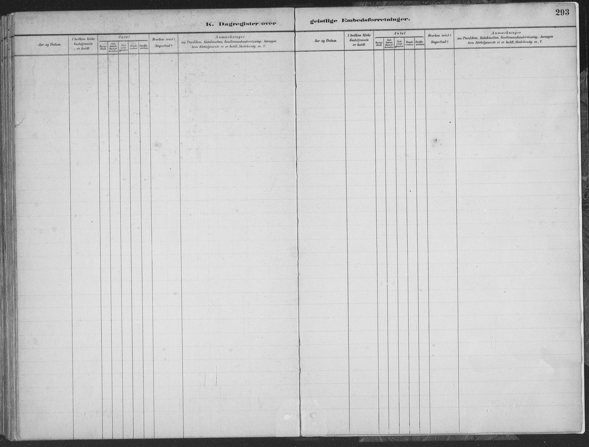 Søgne sokneprestkontor, SAK/1111-0037/F/Fa/Faa/L0003: Ministerialbok nr. A 3, 1883-1910, s. 293