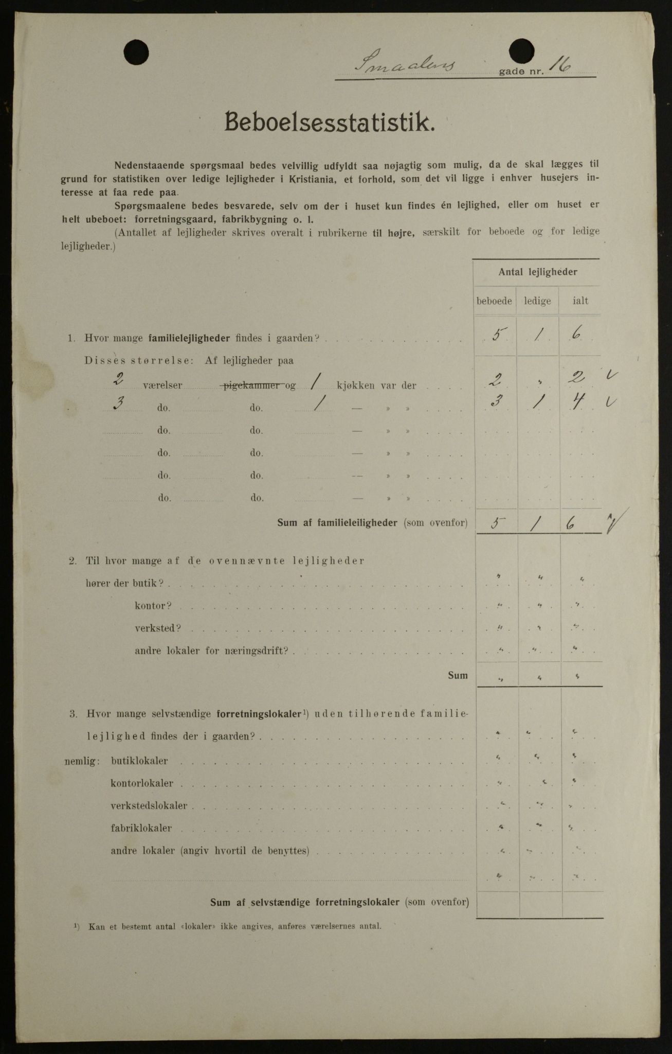 OBA, Kommunal folketelling 1.2.1908 for Kristiania kjøpstad, 1908, s. 88112