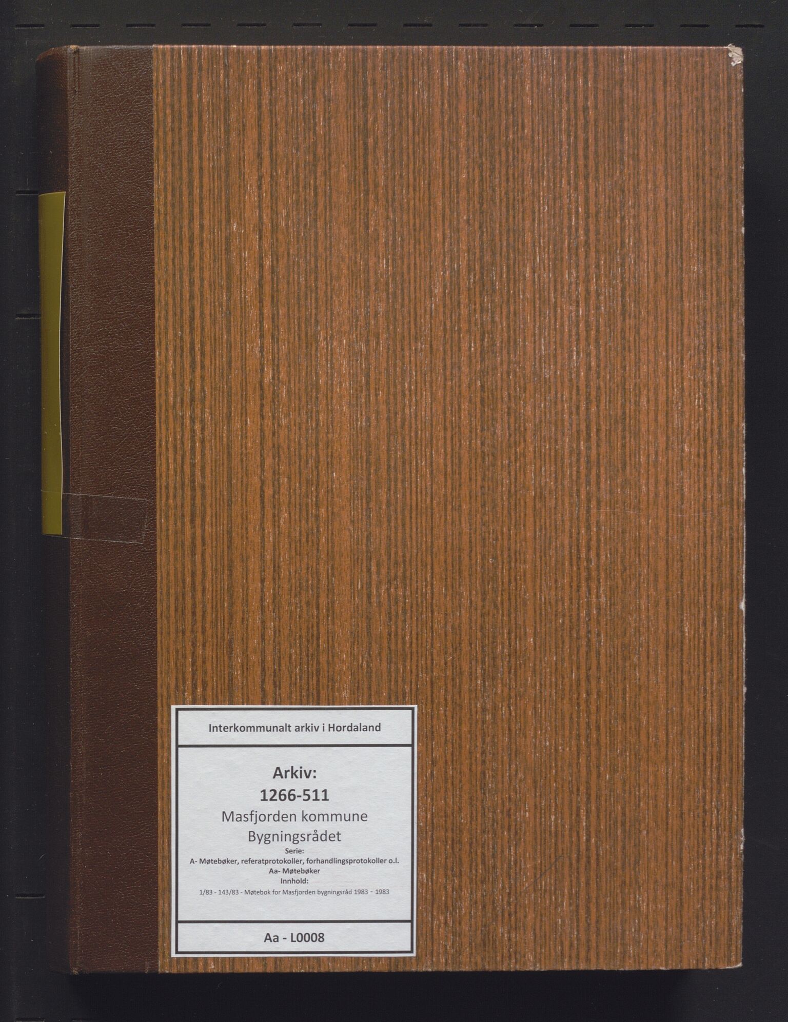 Masfjorden kommune. Bygningsrådet, IKAH/1266-511/A/Aa/L0008: Møtebok for Masfjorden bygningsråd, 1983
