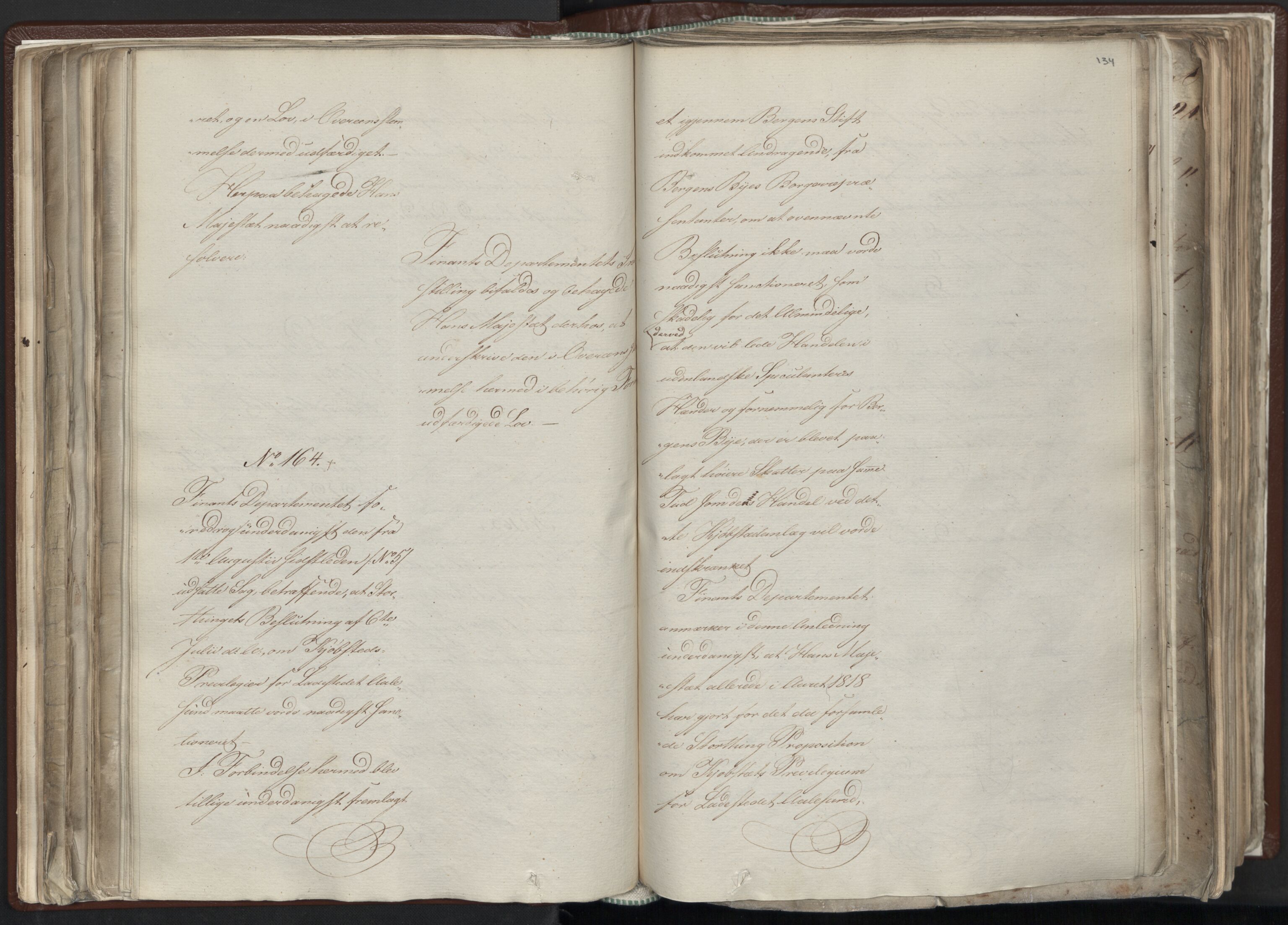 Statsrådssekretariatet, AV/RA-S-1001/A/Ab/L0012: Kgl. res. nr. 5679-6008 II, 1821, s. 133b-134a
