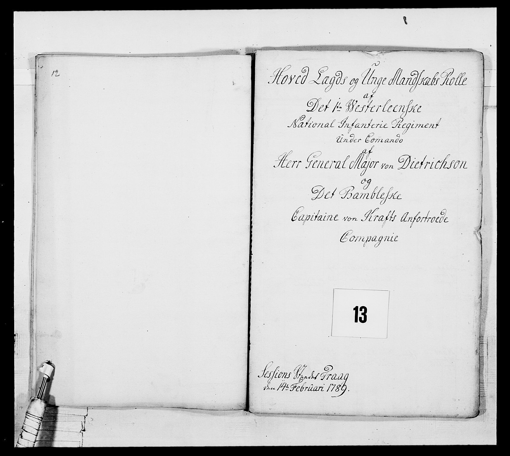 Generalitets- og kommissariatskollegiet, Det kongelige norske kommissariatskollegium, AV/RA-EA-5420/E/Eh/L0104: 1. Vesterlenske nasjonale infanteriregiment, 1789, s. 360