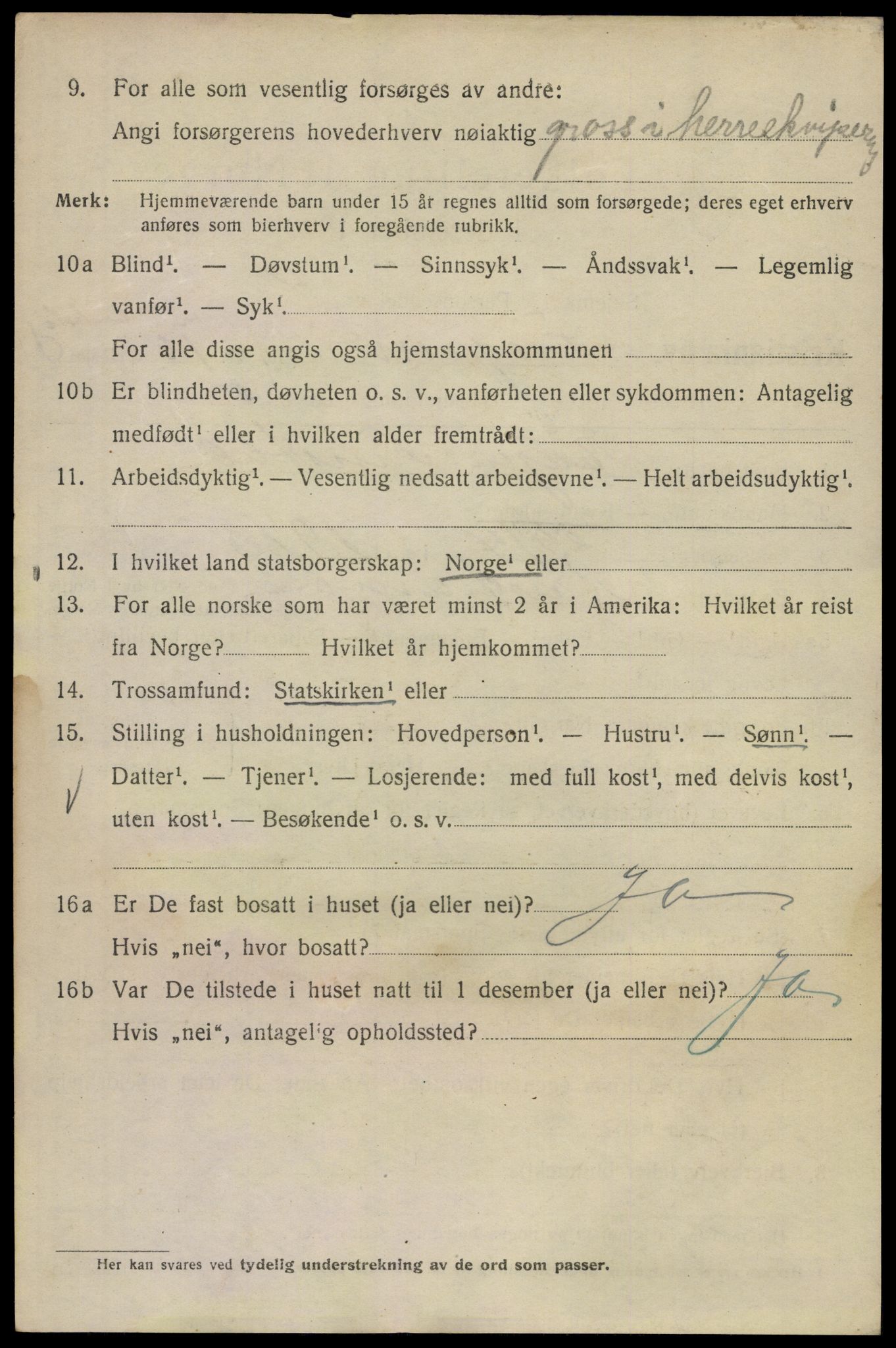 SAO, Folketelling 1920 for 0301 Kristiania kjøpstad, 1920, s. 243598