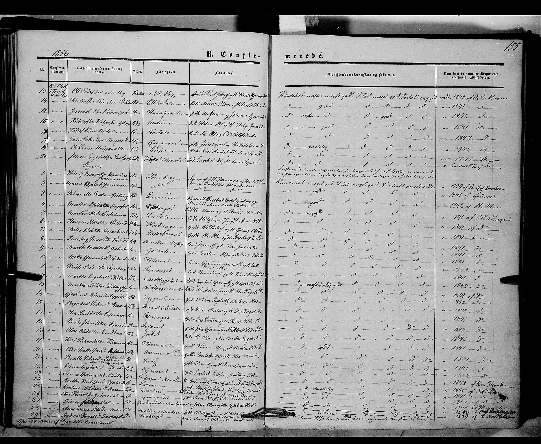 Trysil prestekontor, AV/SAH-PREST-046/H/Ha/Haa/L0005: Ministerialbok nr. 5, 1851-1865, s. 155