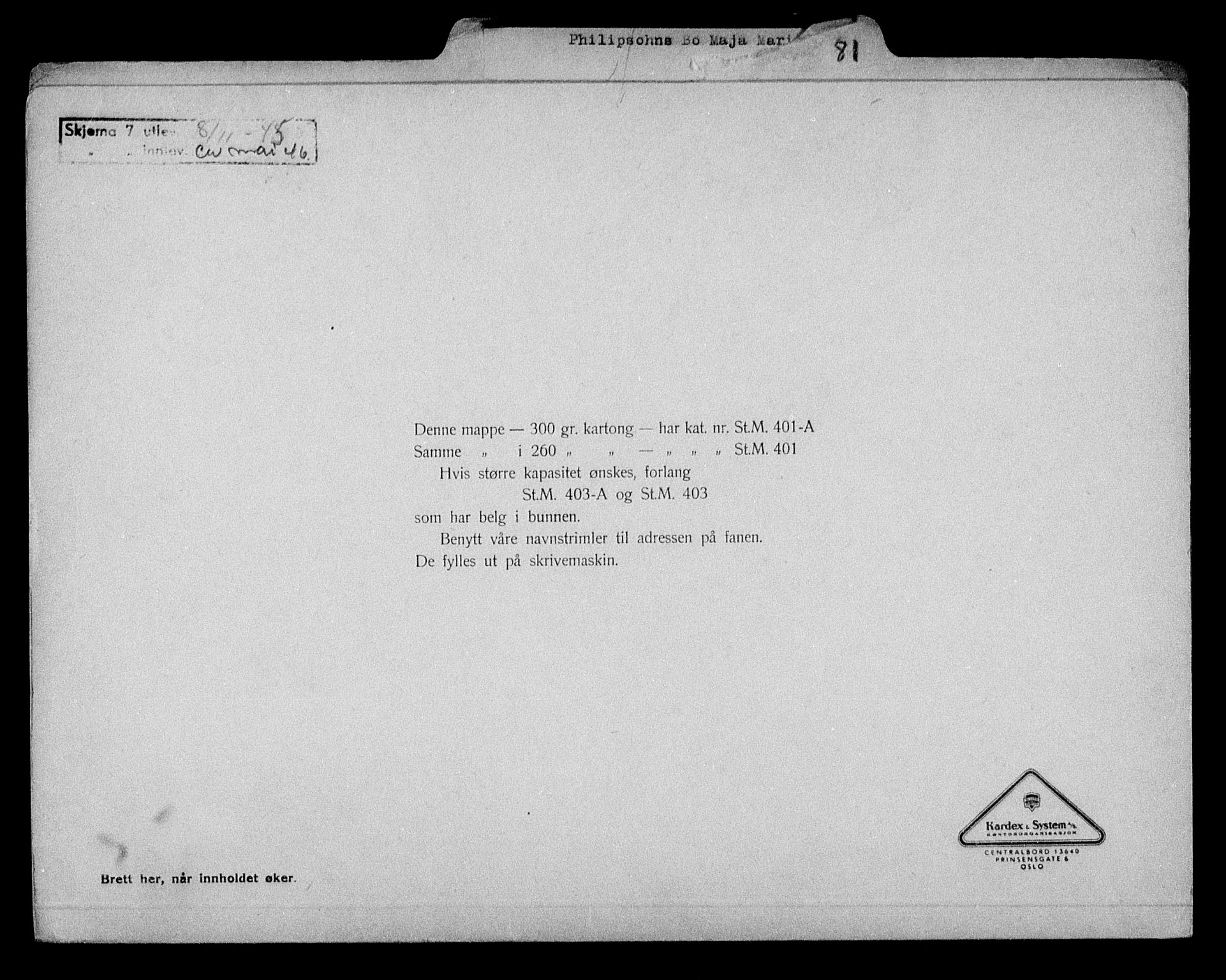 Justisdepartementet, Tilbakeføringskontoret for inndratte formuer, AV/RA-S-1564/H/Hc/Hcc/L0969: --, 1945-1947, s. 2