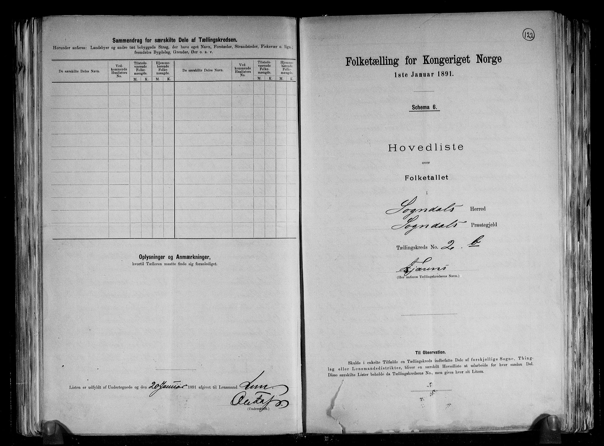 RA, Folketelling 1891 for 1420 Sogndal herred, 1891, s. 8