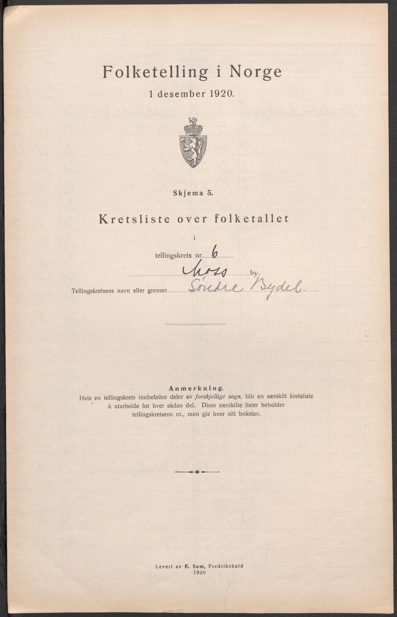 SAO, Folketelling 1920 for 0104 Moss kjøpstad, 1920, s. 30