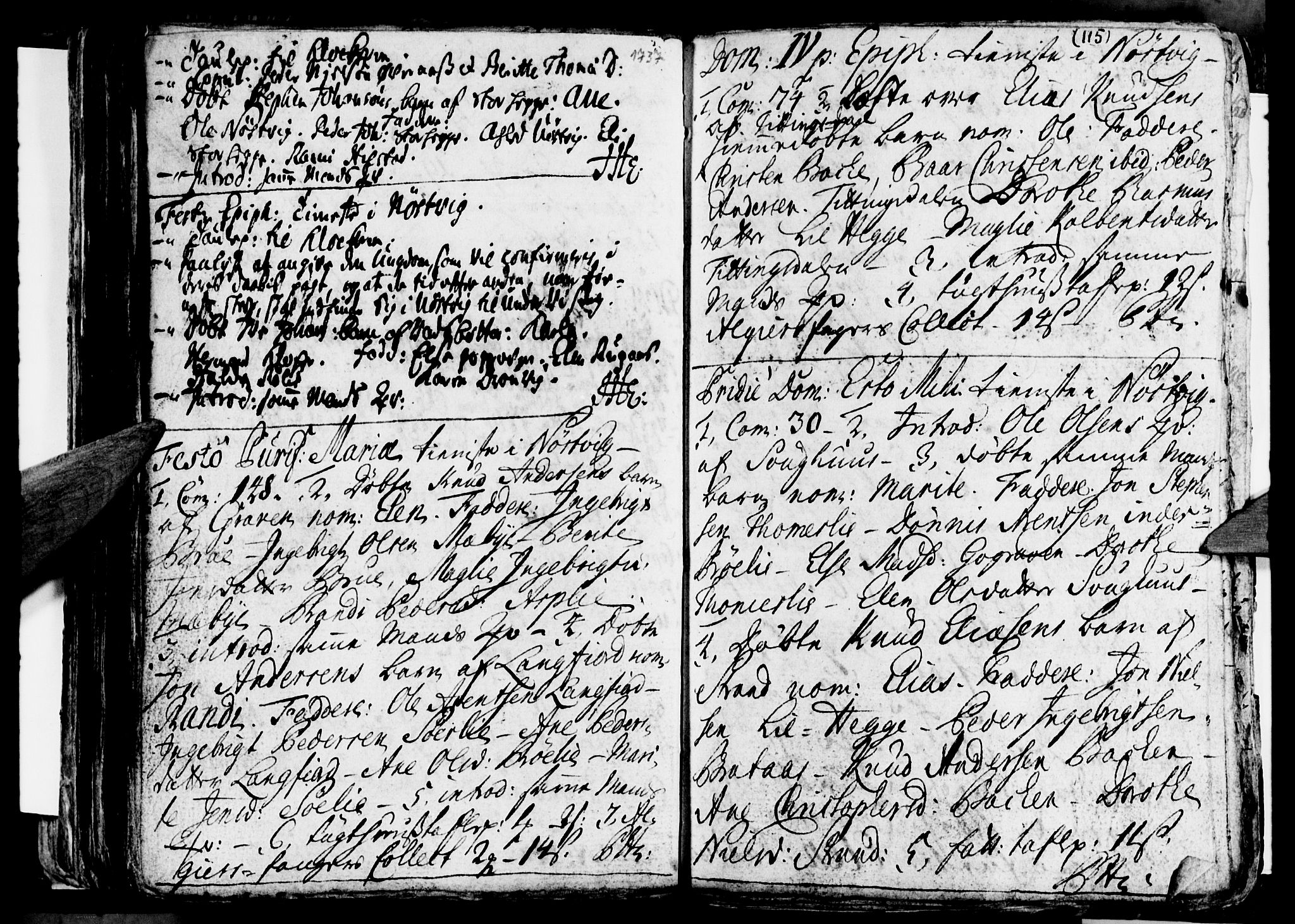 Ministerialprotokoller, klokkerbøker og fødselsregistre - Nordland, AV/SAT-A-1459/814/L0221: Ministerialbok nr. 814A02, 1718-1762, s. 115