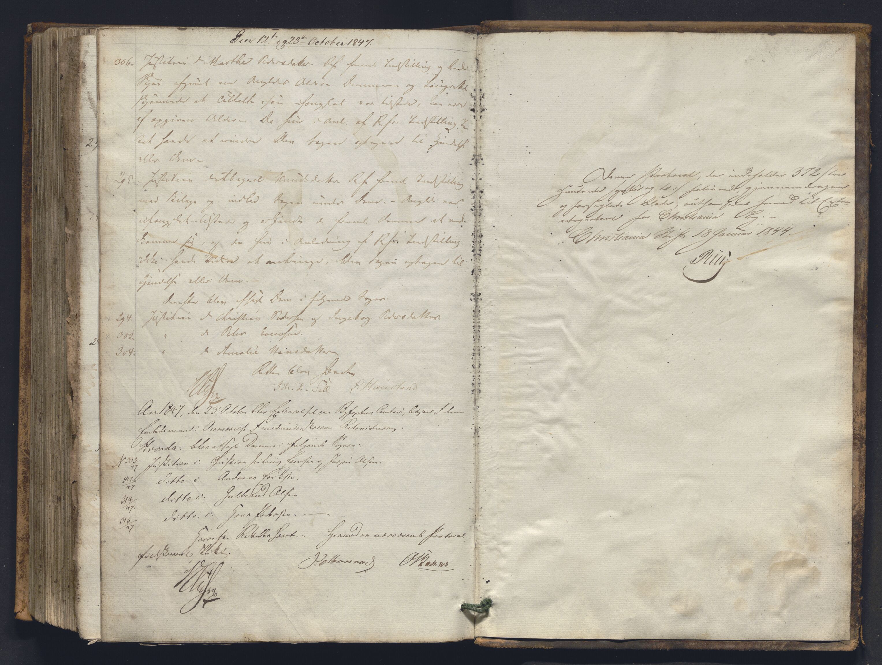 Christiania byfogd, AV/SAO-A-11543/F/Fc/L0013: Ekstrarettsprotokoll, 1844-1847