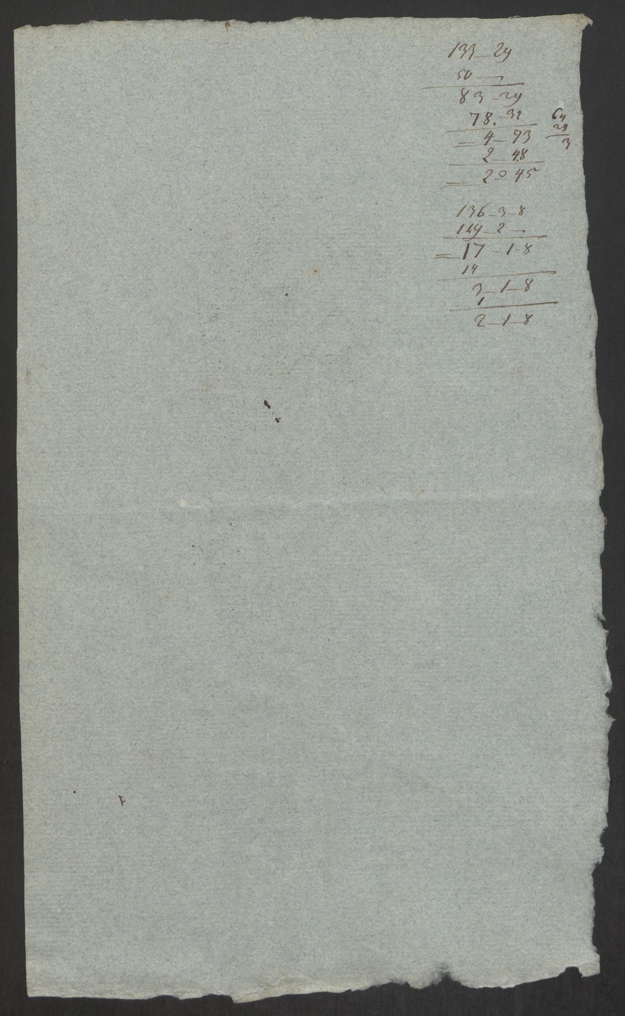 Forsvaret, Den norske kvesthuskasse/krigshospitalkasse, AV/RA-RAFA-1887/F/Fa/L0008: Konsepter, 1790-1793, s. 1062