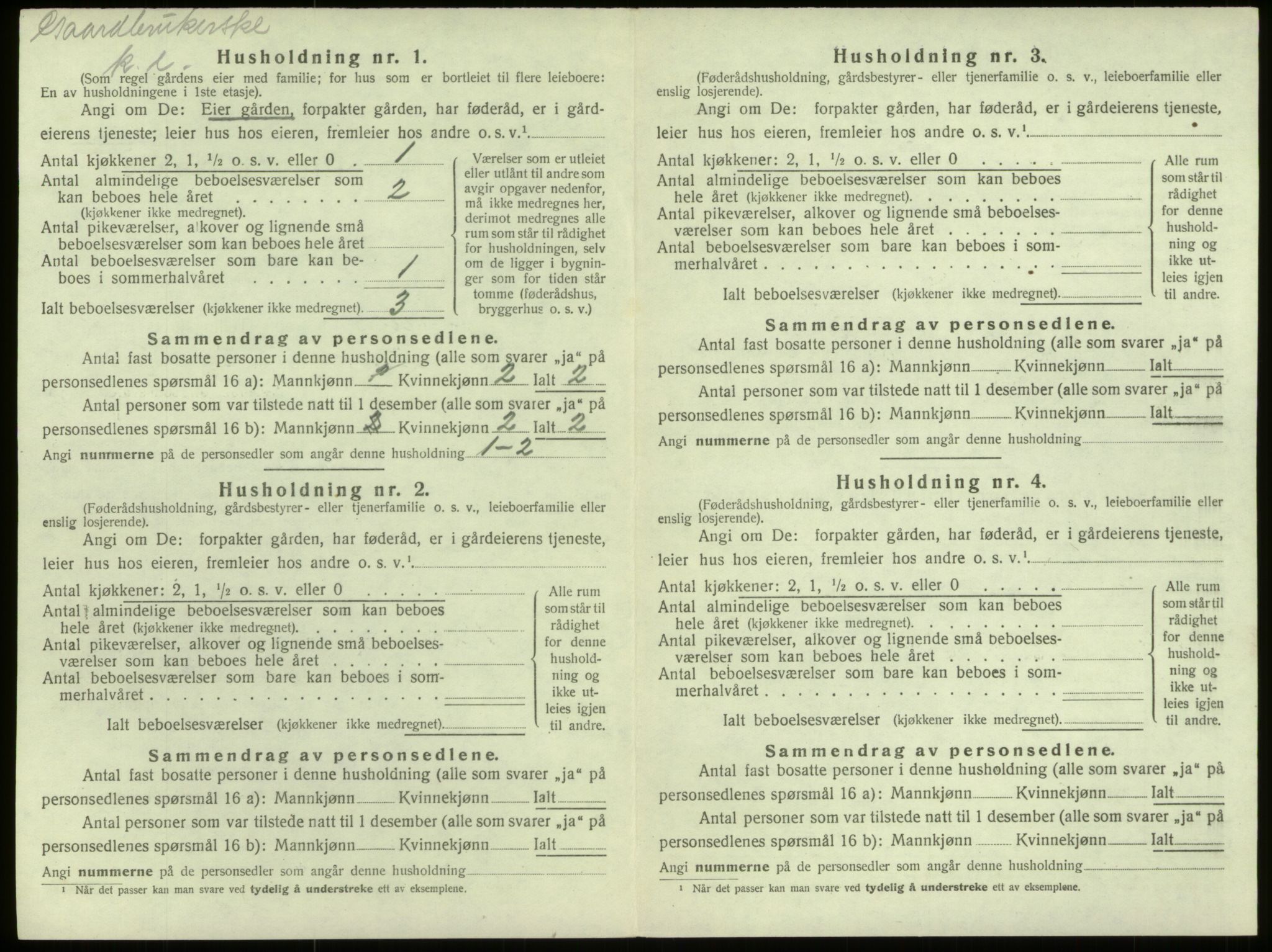 SAB, Folketelling 1920 for 1441 Selje herred, 1920, s. 460