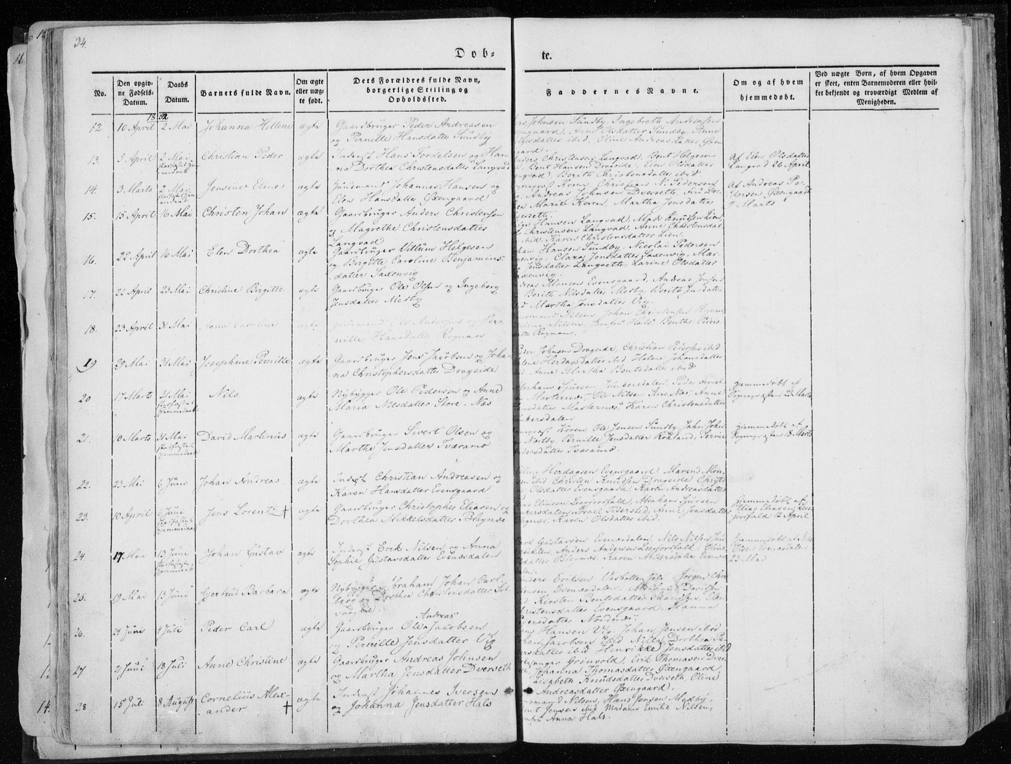 Ministerialprotokoller, klokkerbøker og fødselsregistre - Nordland, AV/SAT-A-1459/847/L0666: Ministerialbok nr. 847A06, 1842-1871, s. 34