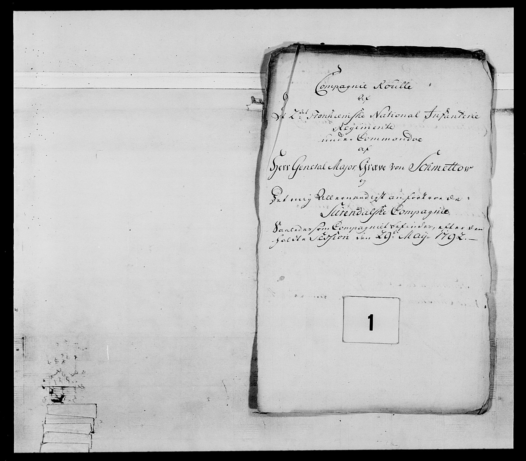 Generalitets- og kommissariatskollegiet, Det kongelige norske kommissariatskollegium, AV/RA-EA-5420/E/Eh/L0080: 2. Trondheimske nasjonale infanteriregiment, 1792-1800, s. 7