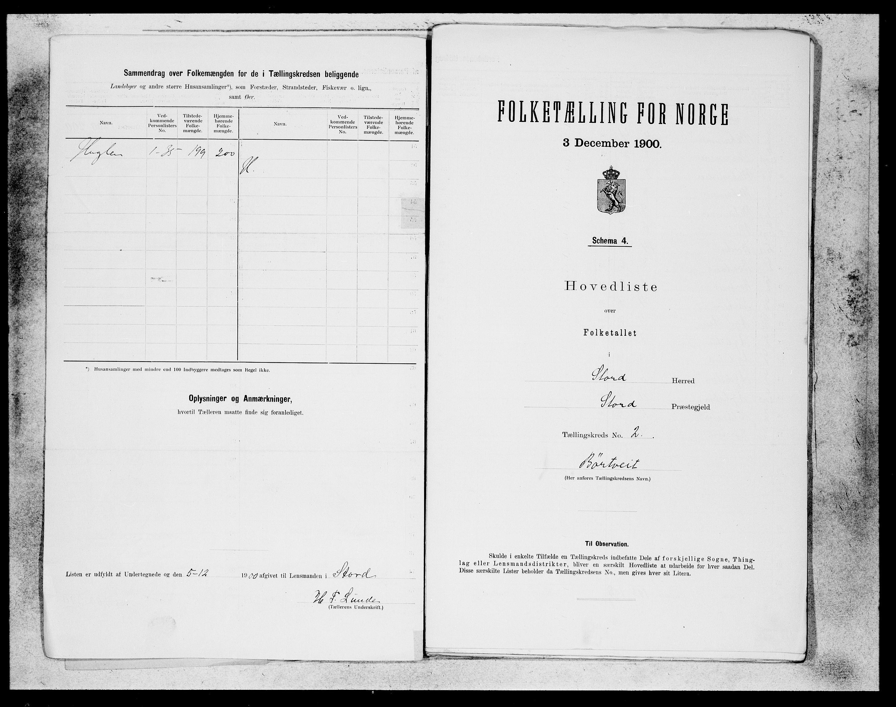 SAB, Folketelling 1900 for 1221 Stord herred, 1900, s. 3