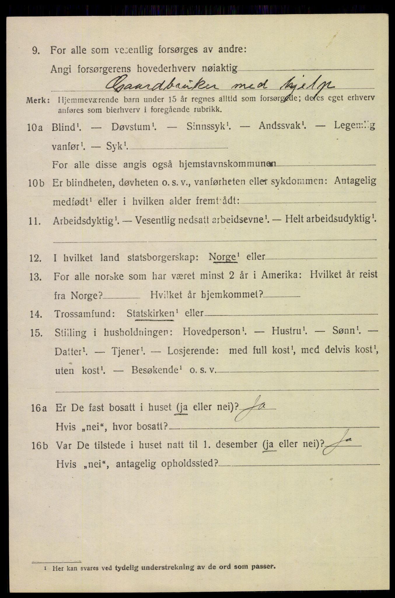 SAH, Folketelling 1920 for 0436 Tolga herred, 1920, s. 4910