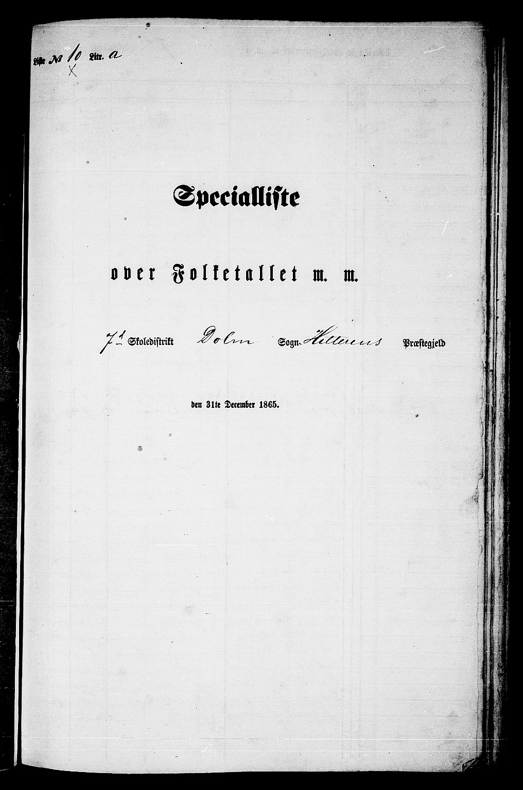 RA, Folketelling 1865 for 1617P Hitra prestegjeld, 1865, s. 174