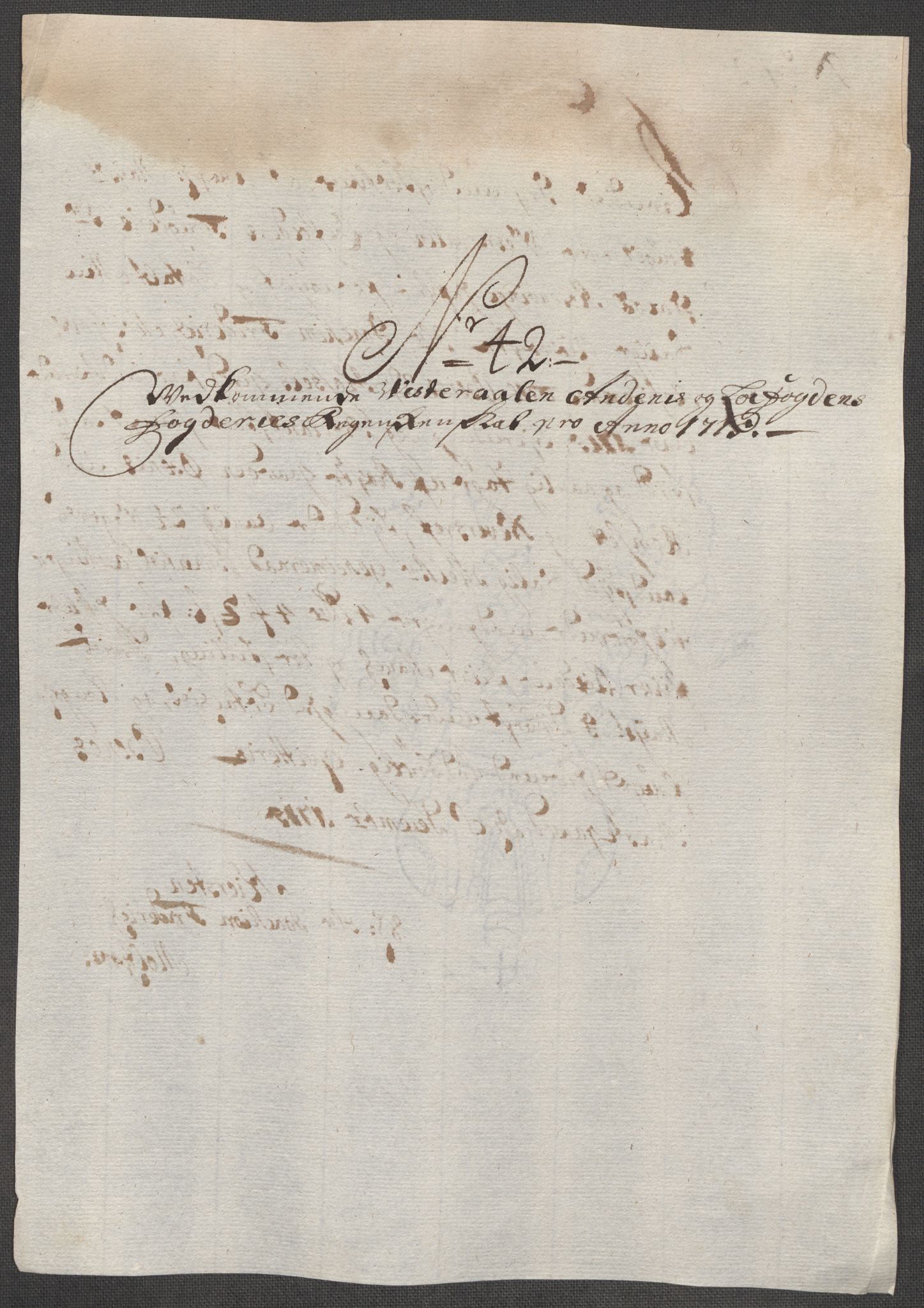 Rentekammeret inntil 1814, Reviderte regnskaper, Fogderegnskap, AV/RA-EA-4092/R67/L4681: Fogderegnskap Vesterålen, Andenes og Lofoten, 1715, s. 216