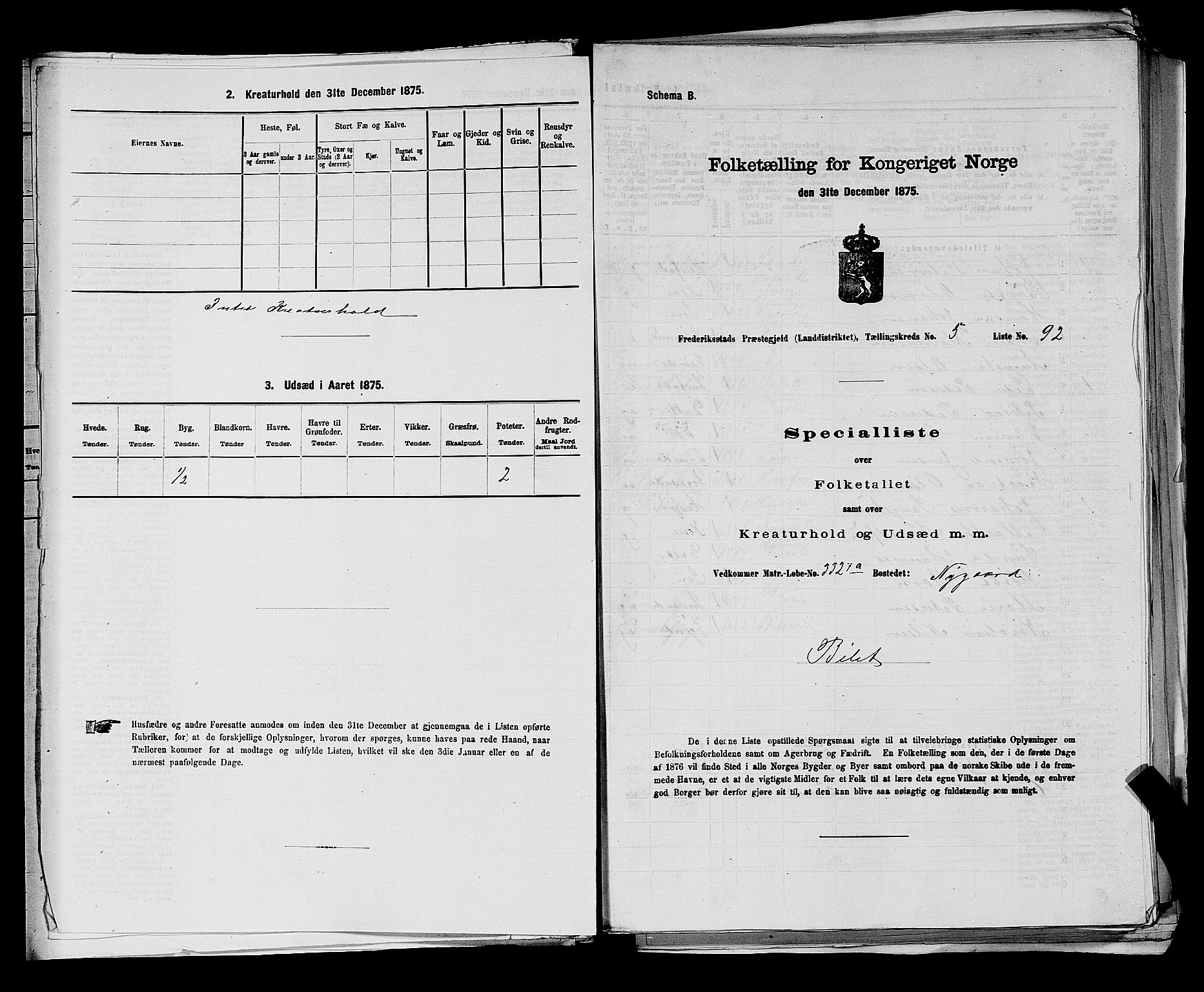 RA, Folketelling 1875 for 0132L Fredrikstad prestegjeld, Glemmen sokn, 1875, s. 906