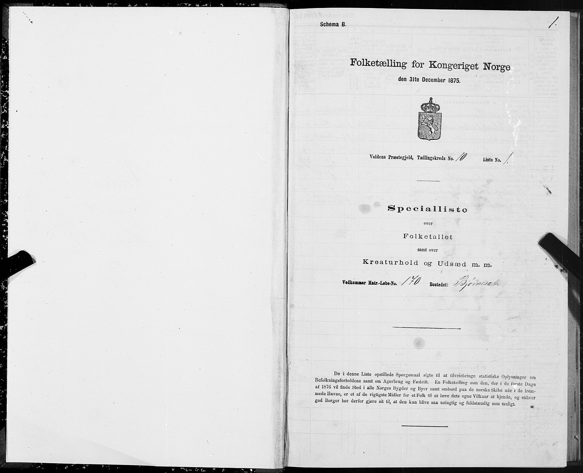 SAT, Folketelling 1875 for 1519P Volda prestegjeld, 1875, s. 6001